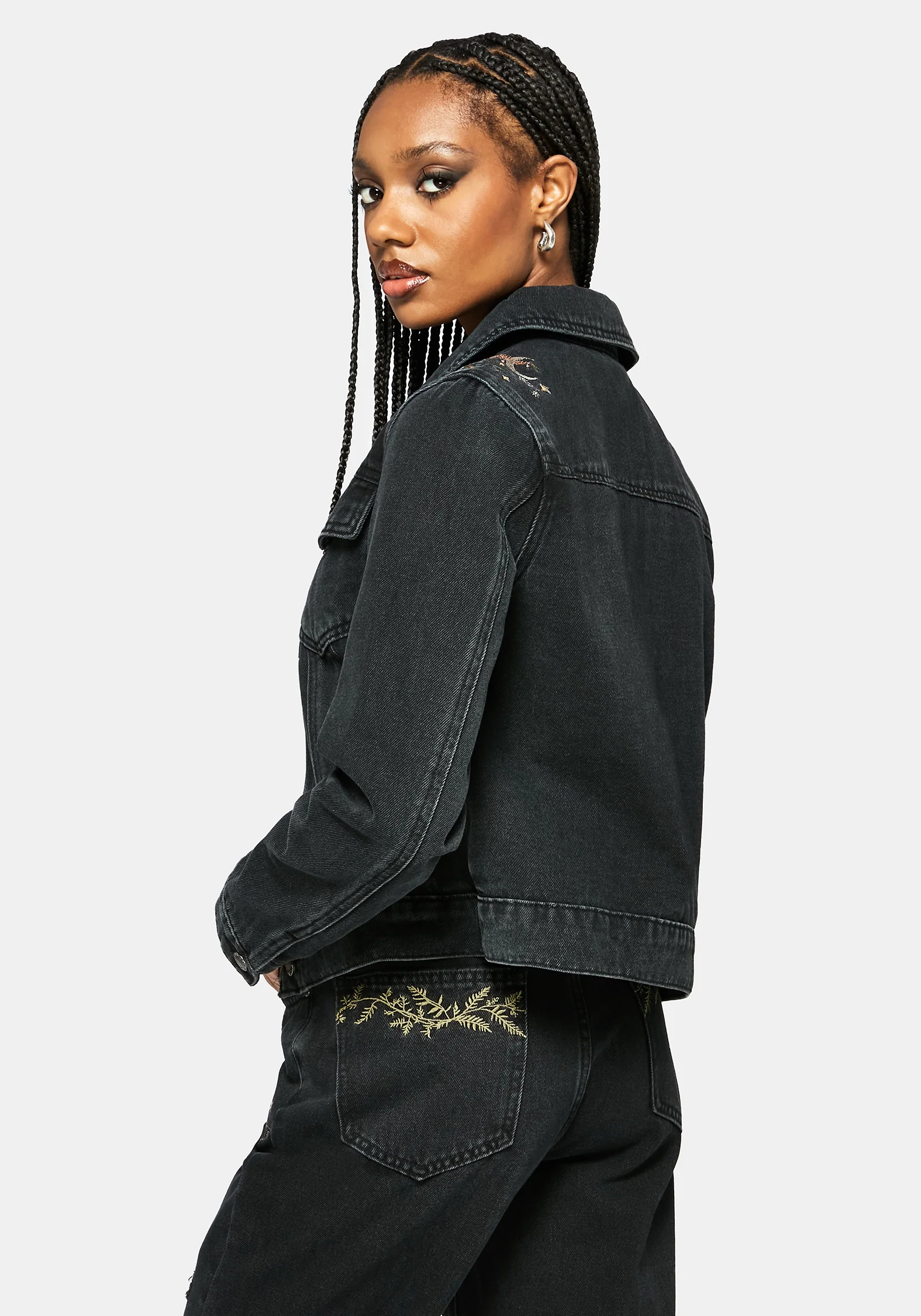 Abellona Embroidered Denim Jacket - Image 3