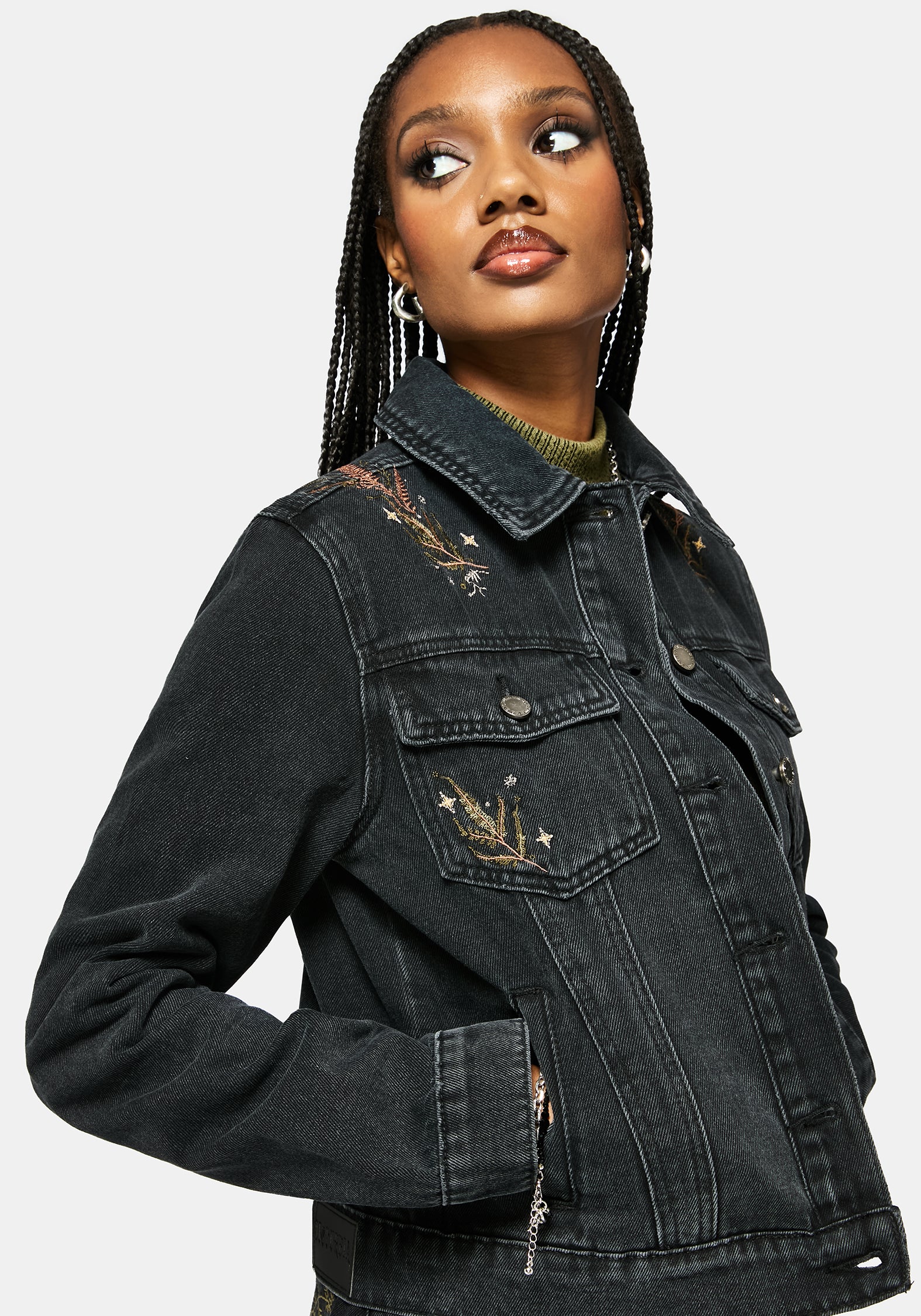 Abellona Embroidered Denim Jacket - Image 7