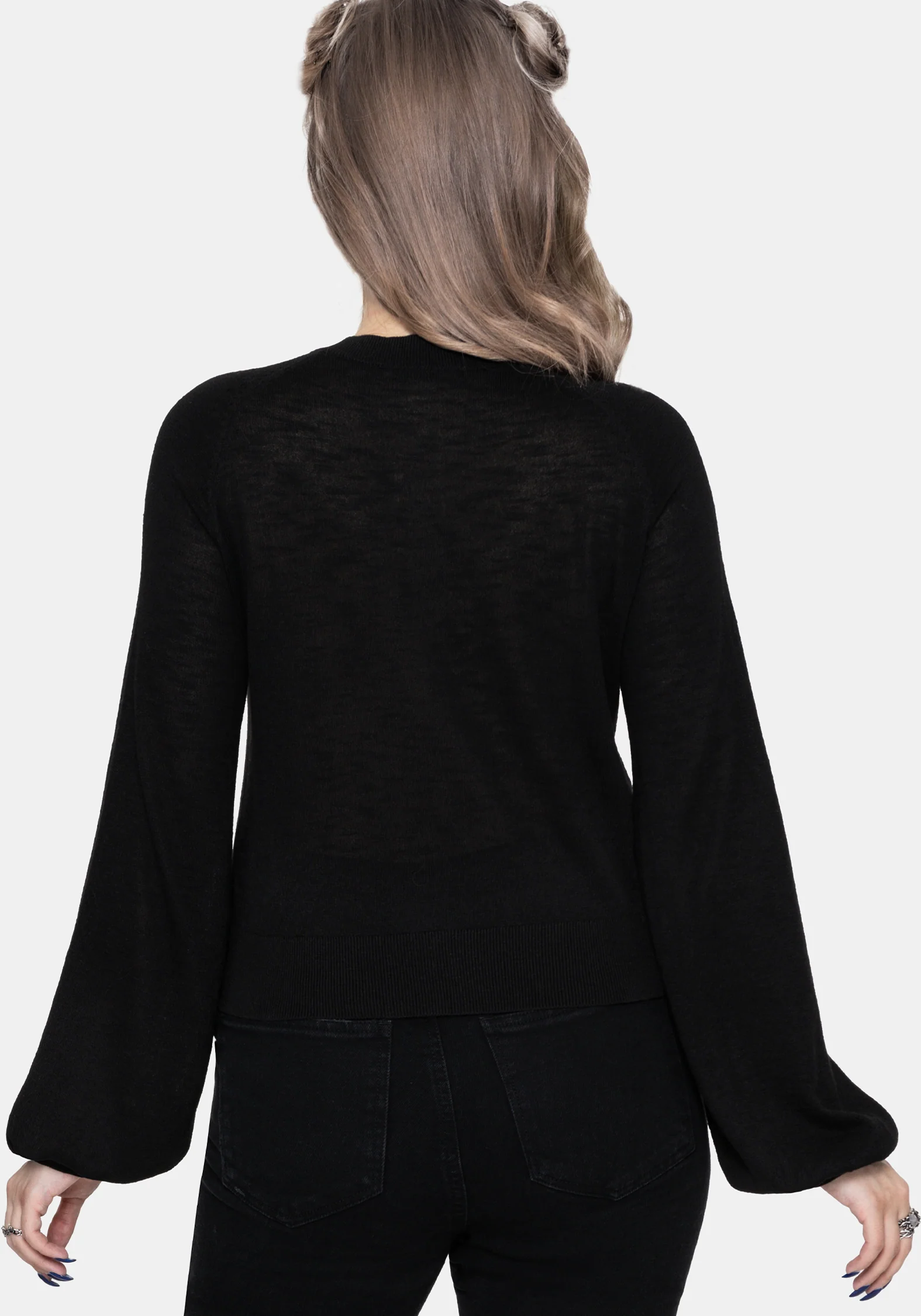Abellona Lightweight Fine Embroidered Knit Cardigan - Image 3