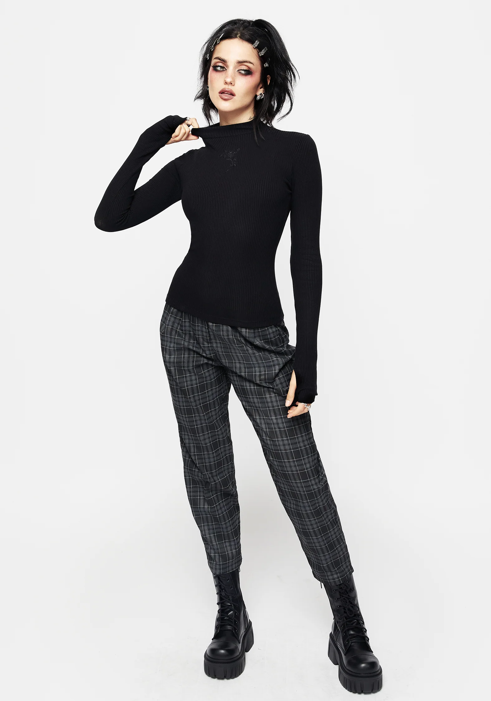 Adonia High Neck Ribbed Top - Image 5