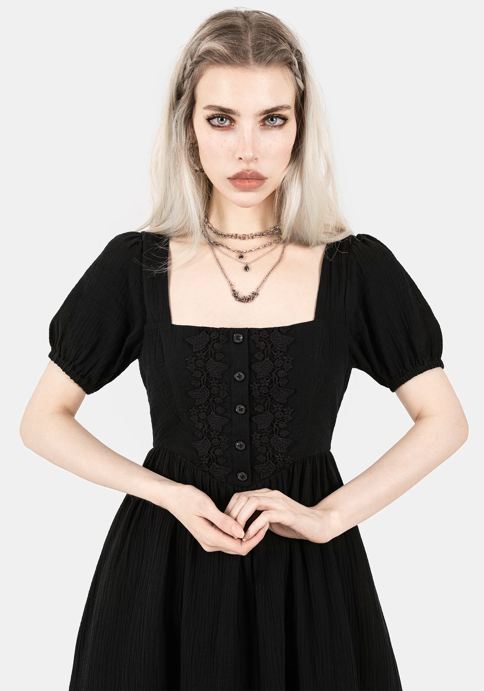 Alder Cotton Detail Midaxi Dress - Image 6