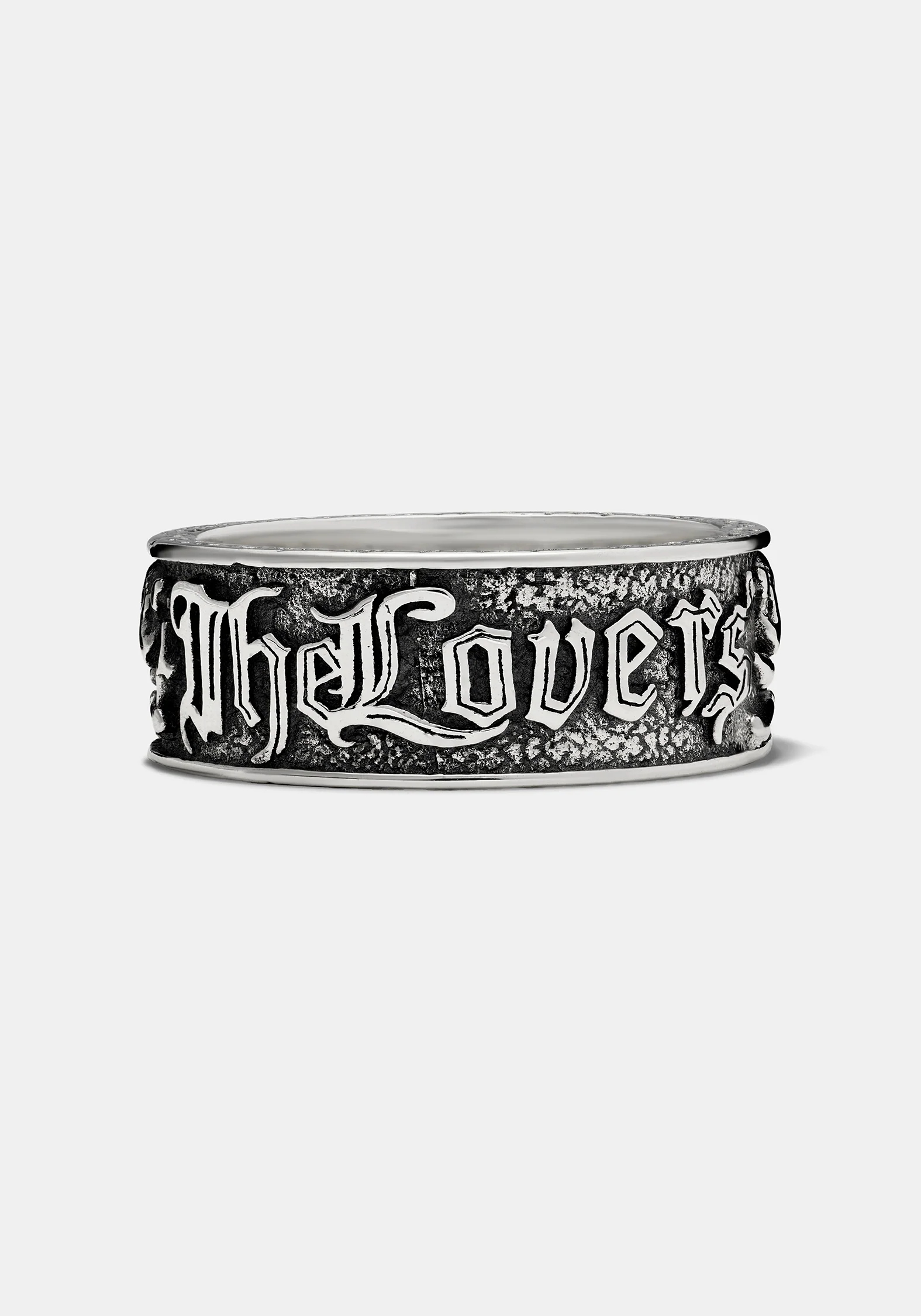 Amorata Lovers Sterling Silver Band - 9mm - Image 3
