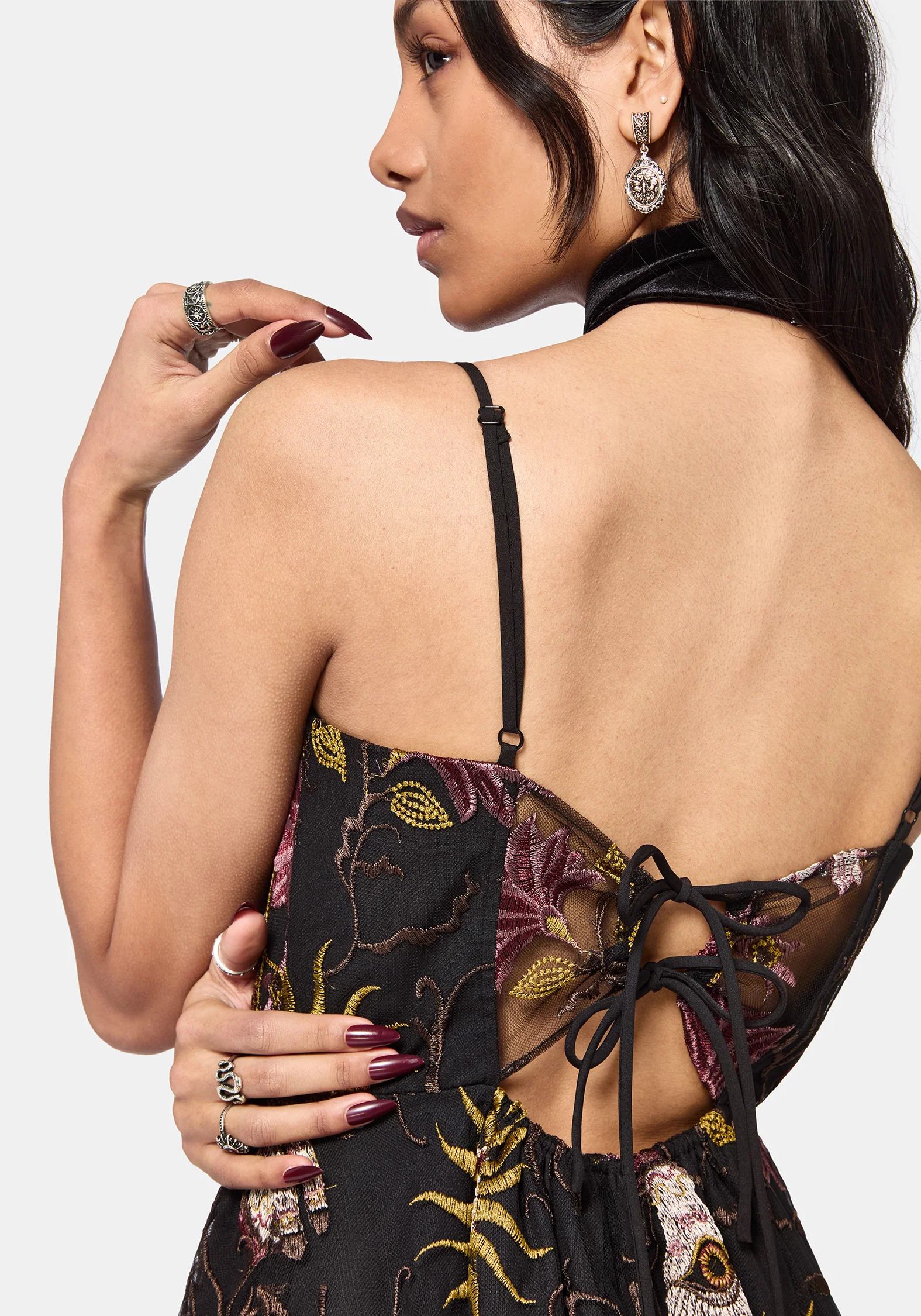 Angela Folk Embroidered Cami Dress - Image 2