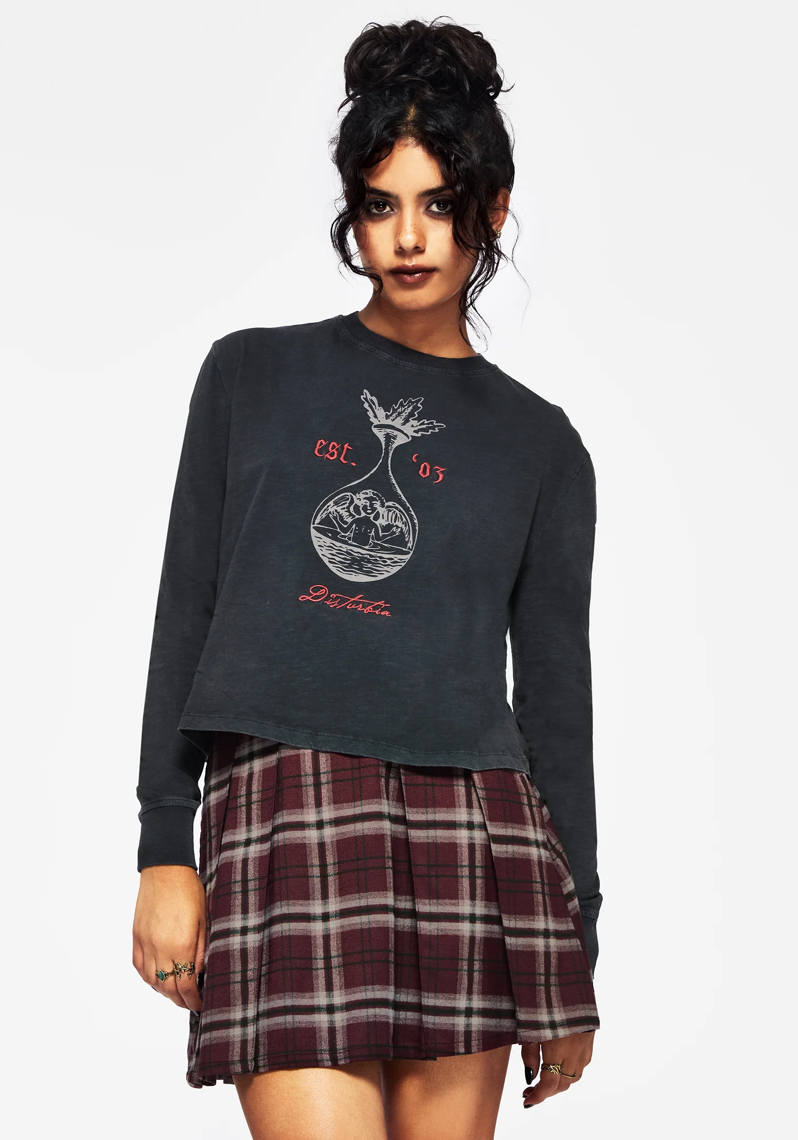 Anointing Long Sleeve Graphic Jersey Crop Top - Image 6