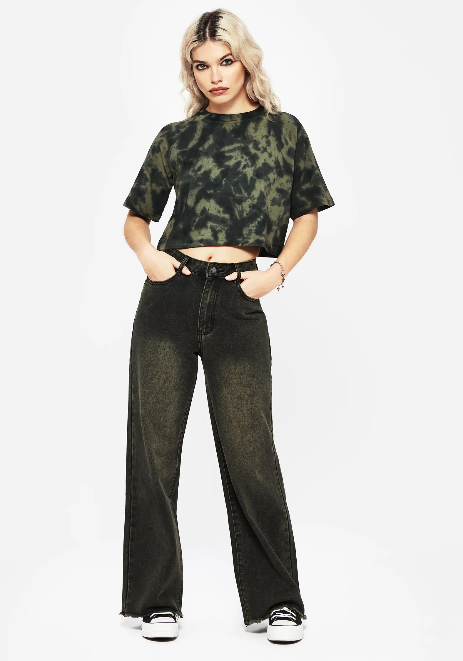 Anthea Wide Leg Washed Denim Jeans - Image 6