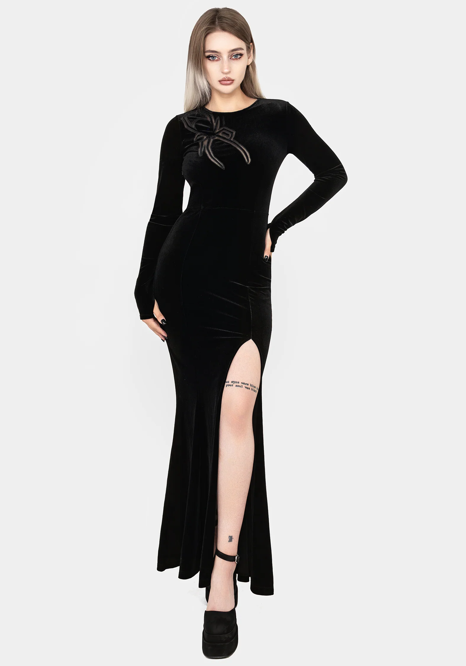Antivenom Spider Cut Out Mesh Gown - Image 6