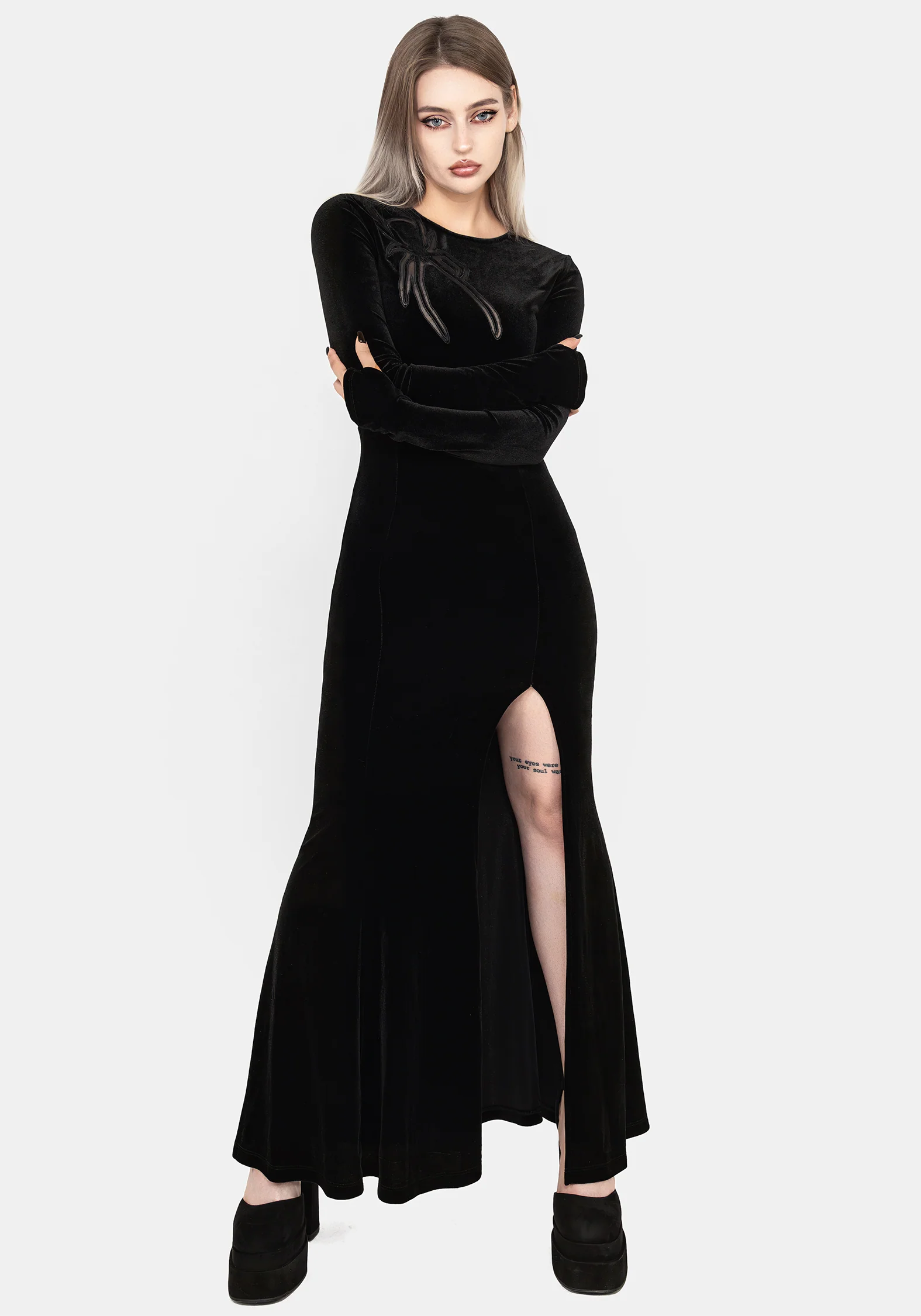 Antivenom Spider Cut Out Mesh Gown - Image 7