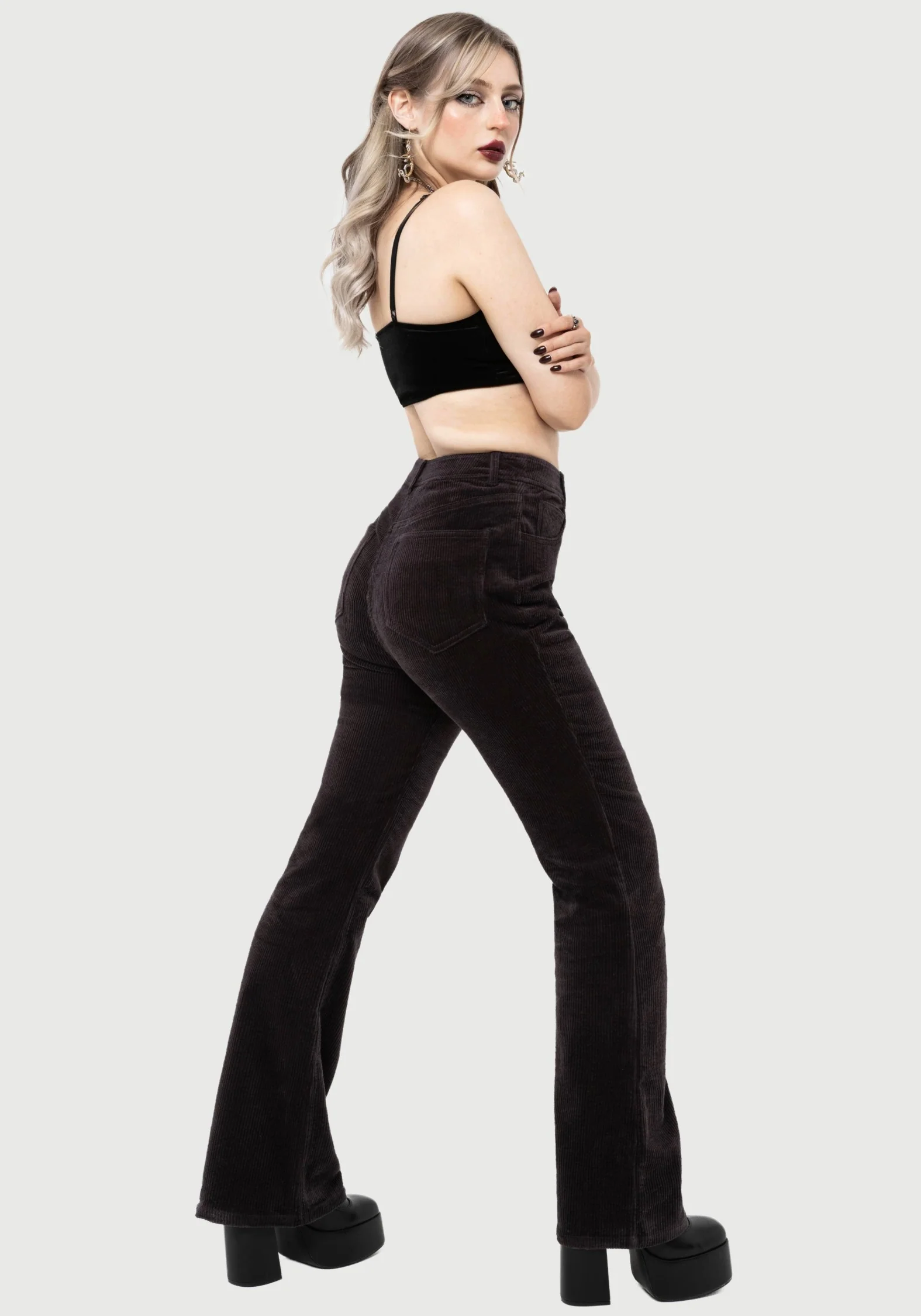 Apophis Cotton Cord Flared Trousers - Image 3