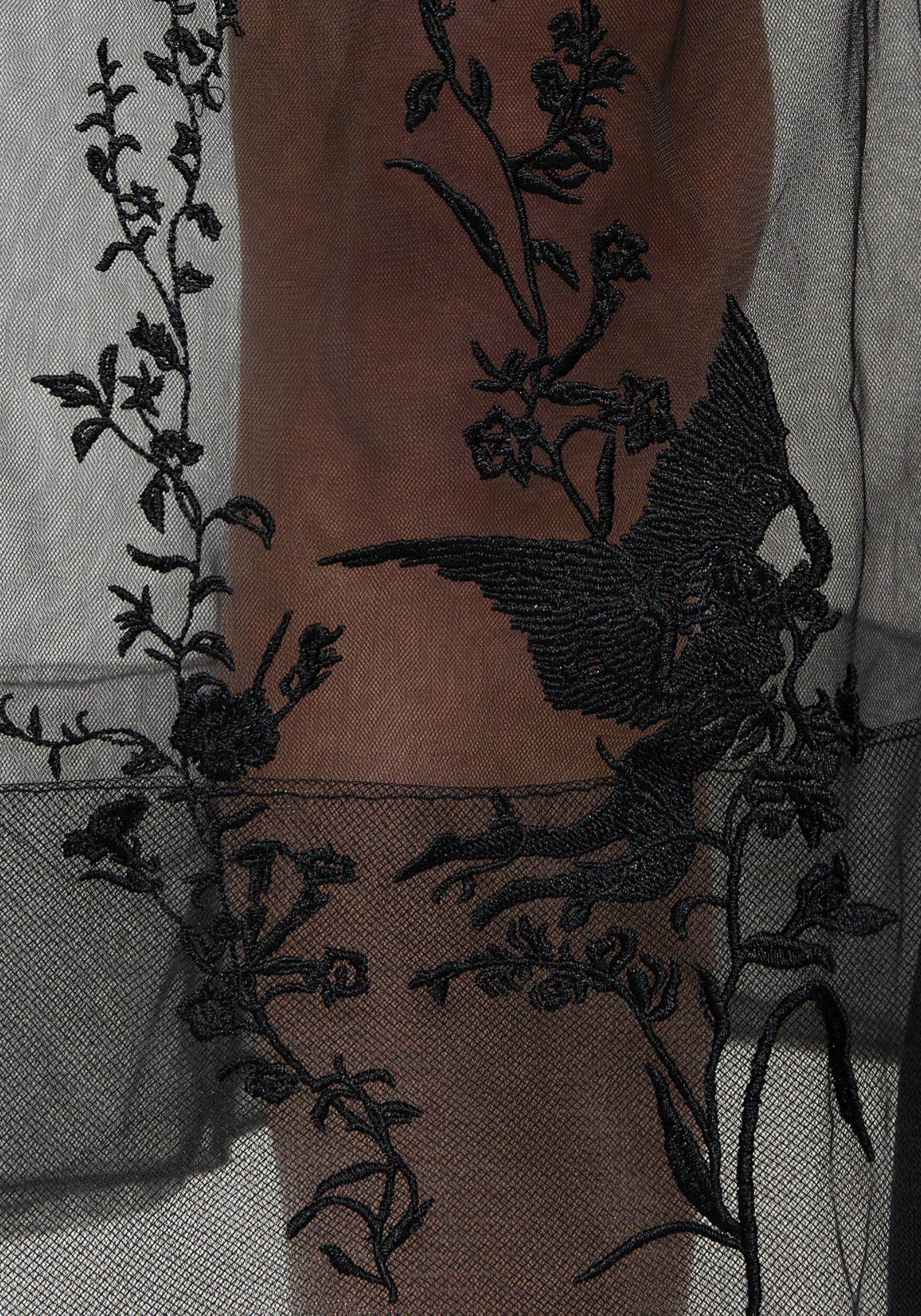 Aria Embroidered Tulle Button Up Midaxi Shirt Dress - Image 7