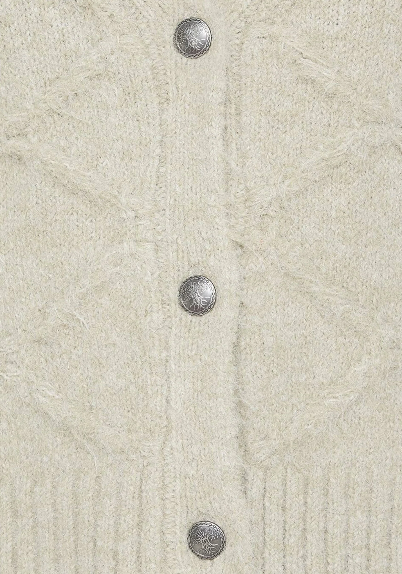 Artha Fluffy Cable Knit Cardigan - Image 2
