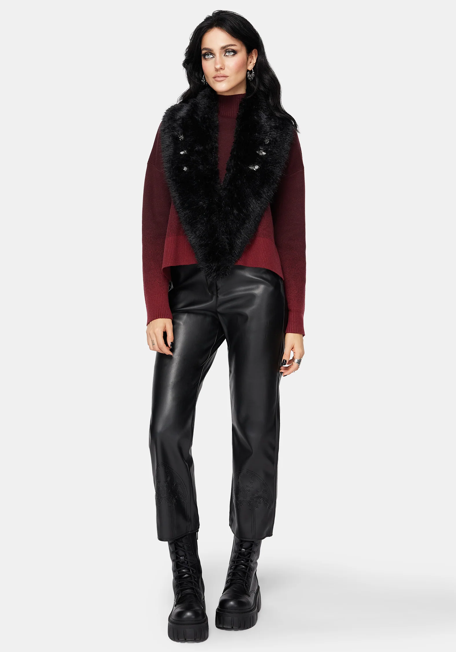 Aven Bug Faux Fur Scarf Collar - Image 6