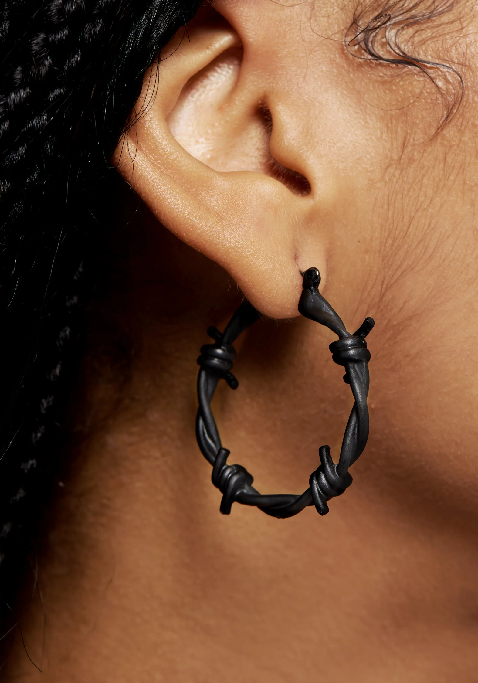 Barbed Hoop Earrings - Image 3