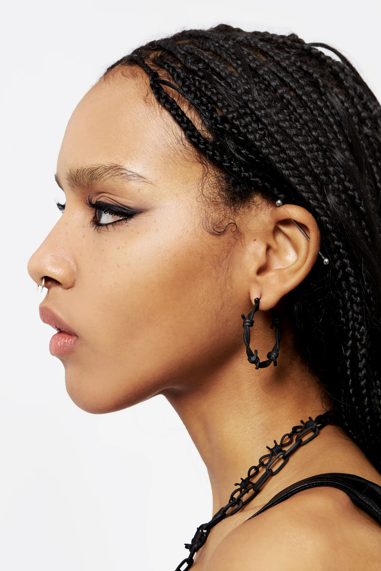 Barbed Hoop Earrings - Image 4