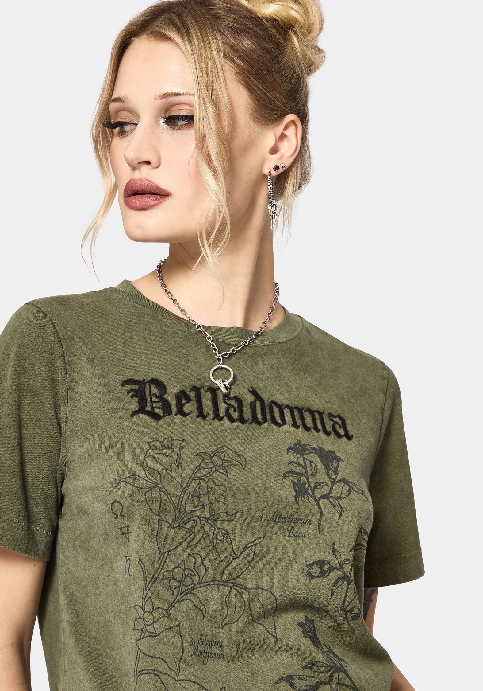 Belladonna Graphic Embroidered Regular Fit T-Shirt - Image 2