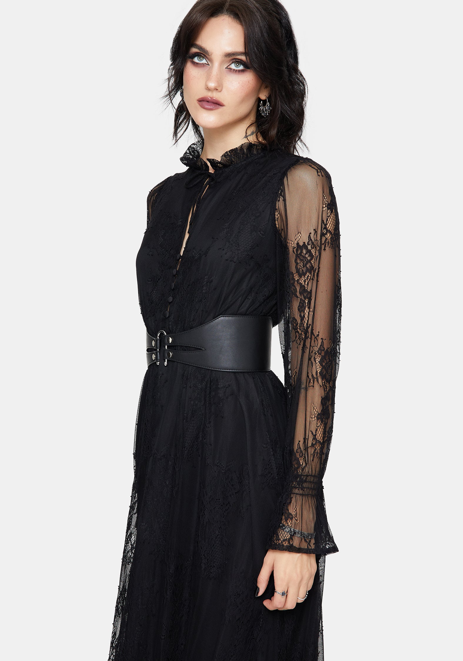 Bertha Lace Tiered Long Sleeve Maxi Dress - Image 5