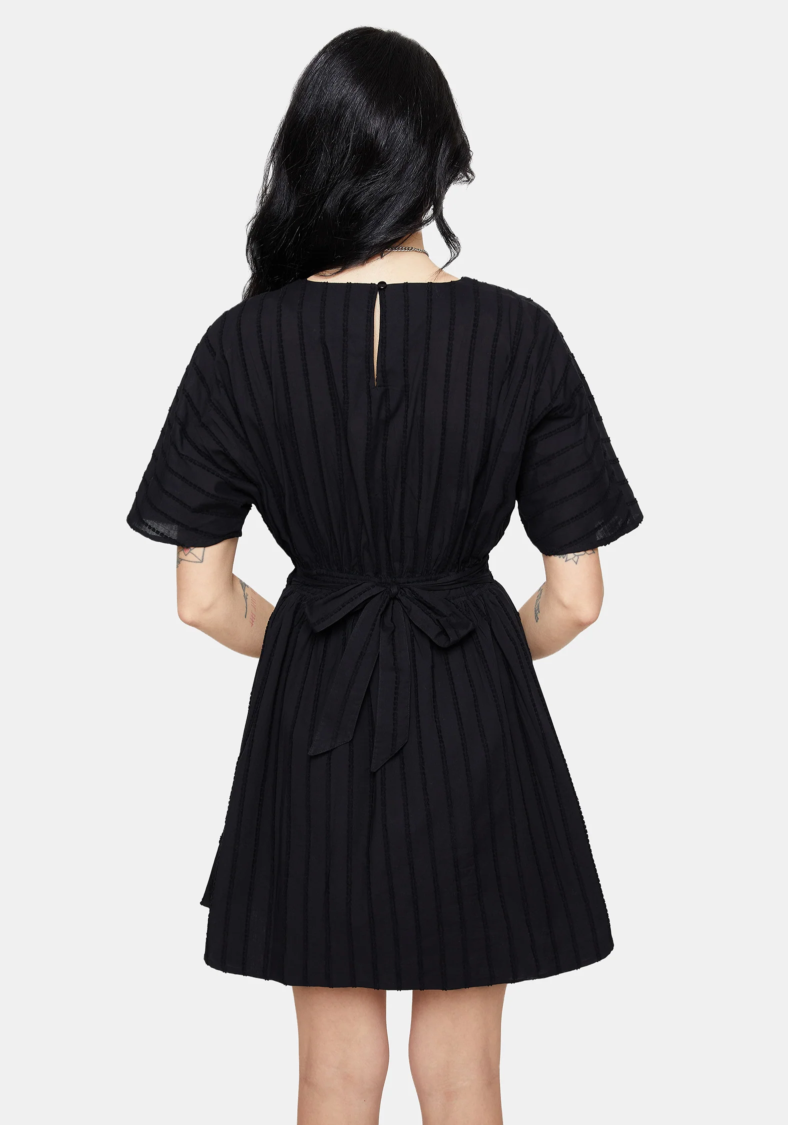 Blythe Cotton Tie Back Mini Dress - Image 3