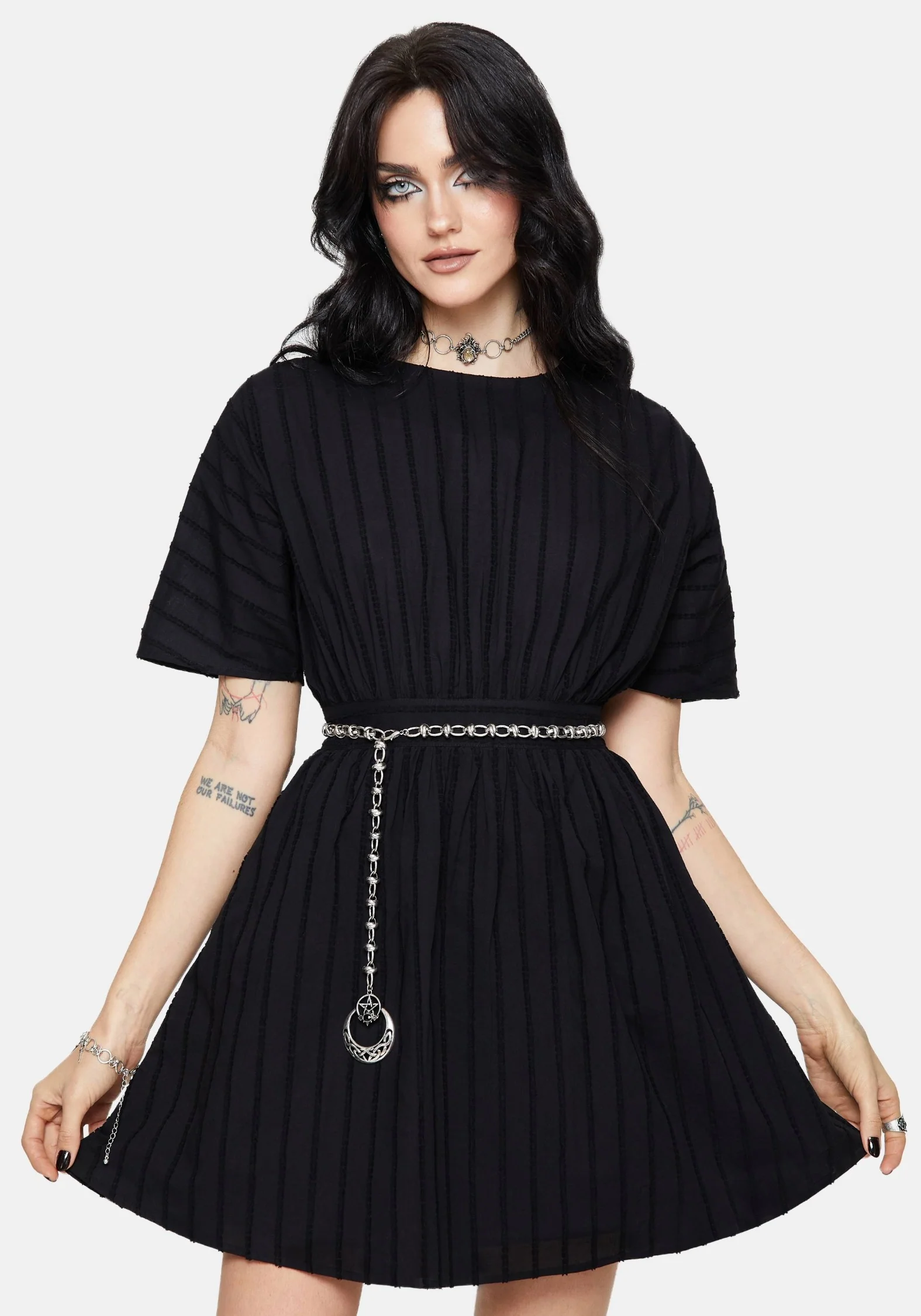 Blythe Cotton Tie Back Mini Dress - Image 6