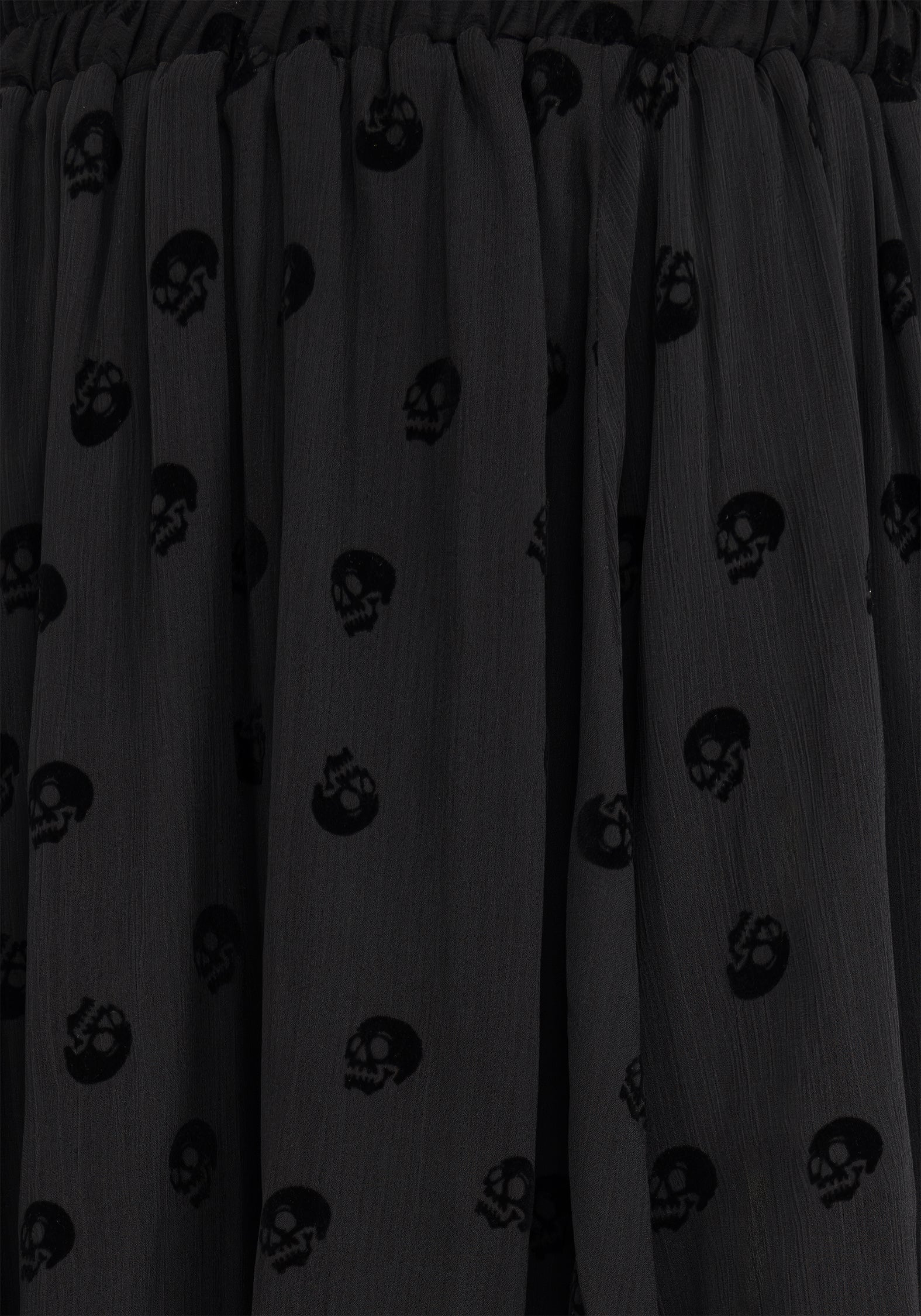 Bones Flocked Chiffon Handkerchief Hem Skirt - Image 10