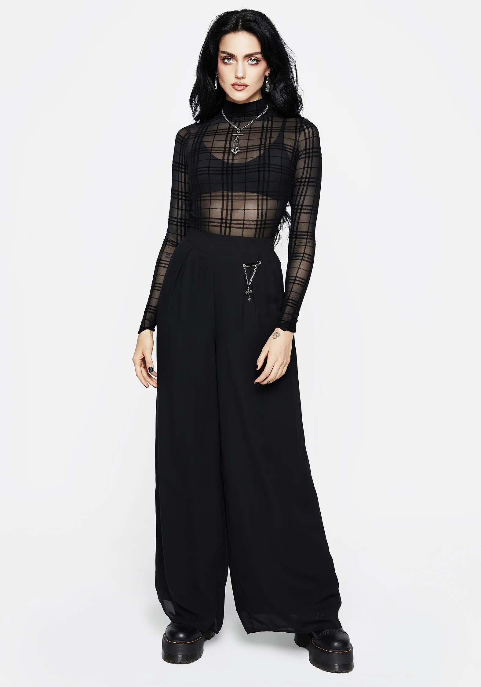 Buffy Check Mesh Top - Image 5