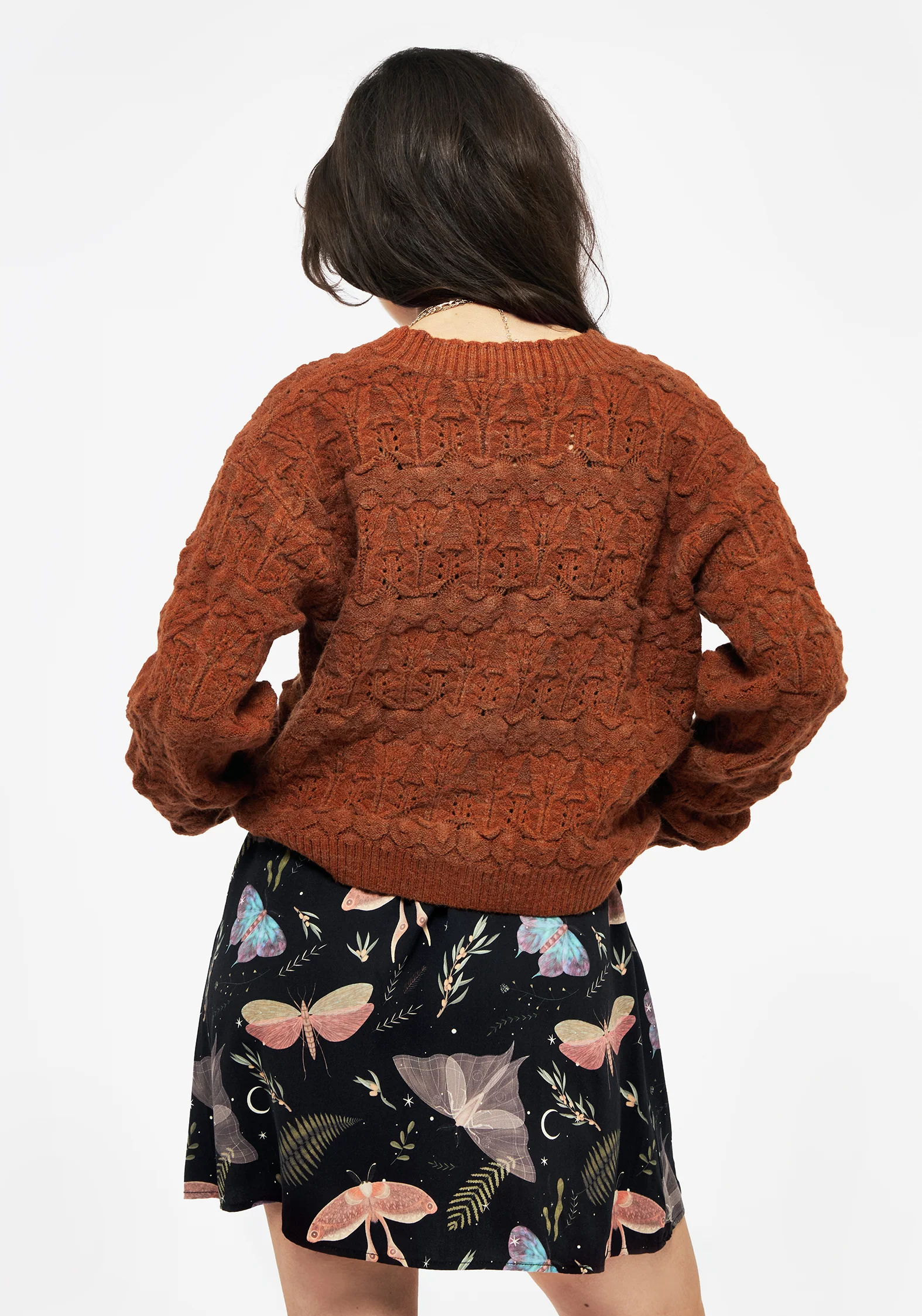 Cadmium Pointelle Knit Cardigan - Image 3