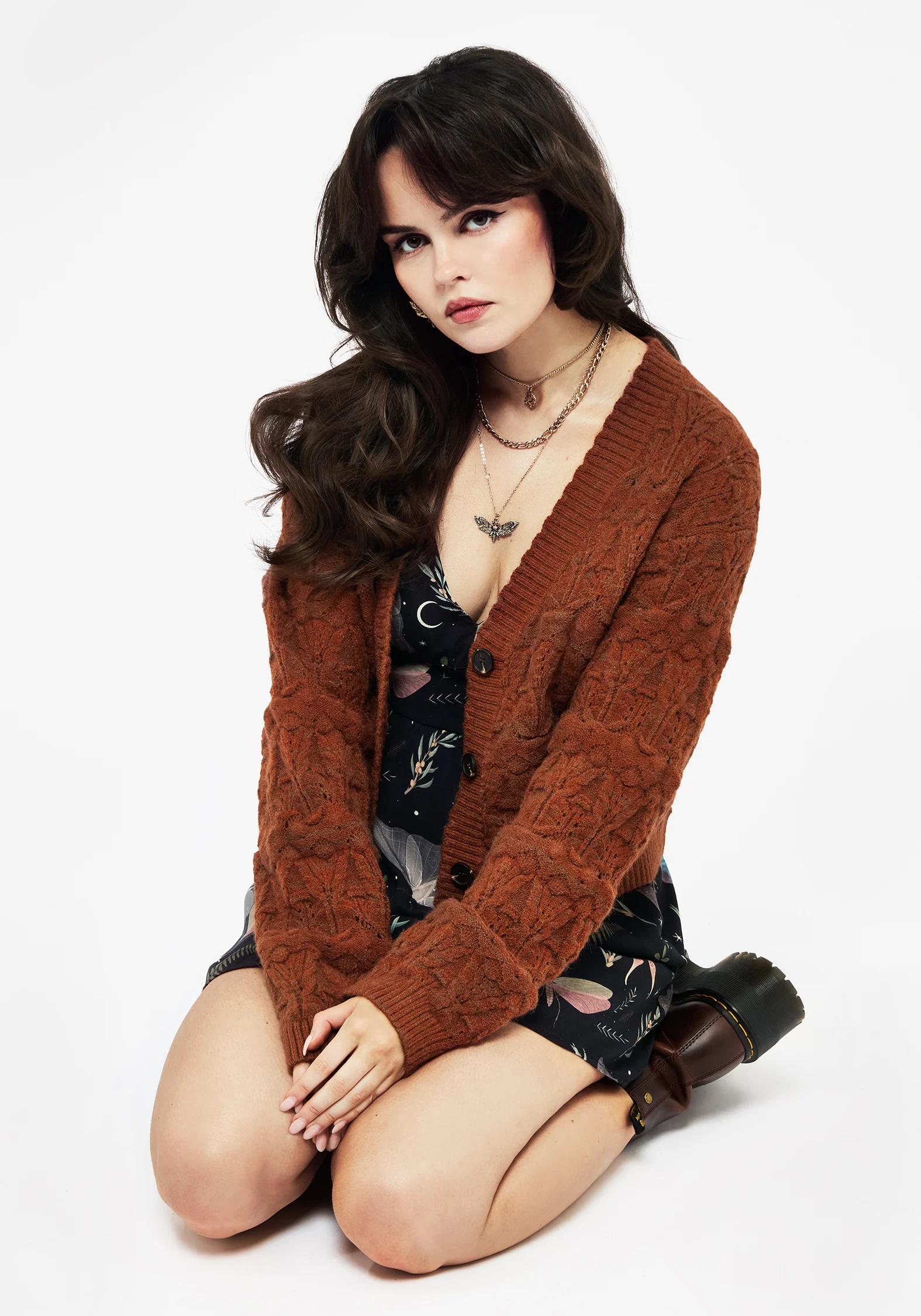 Cadmium Pointelle Knit Cardigan - Image 5