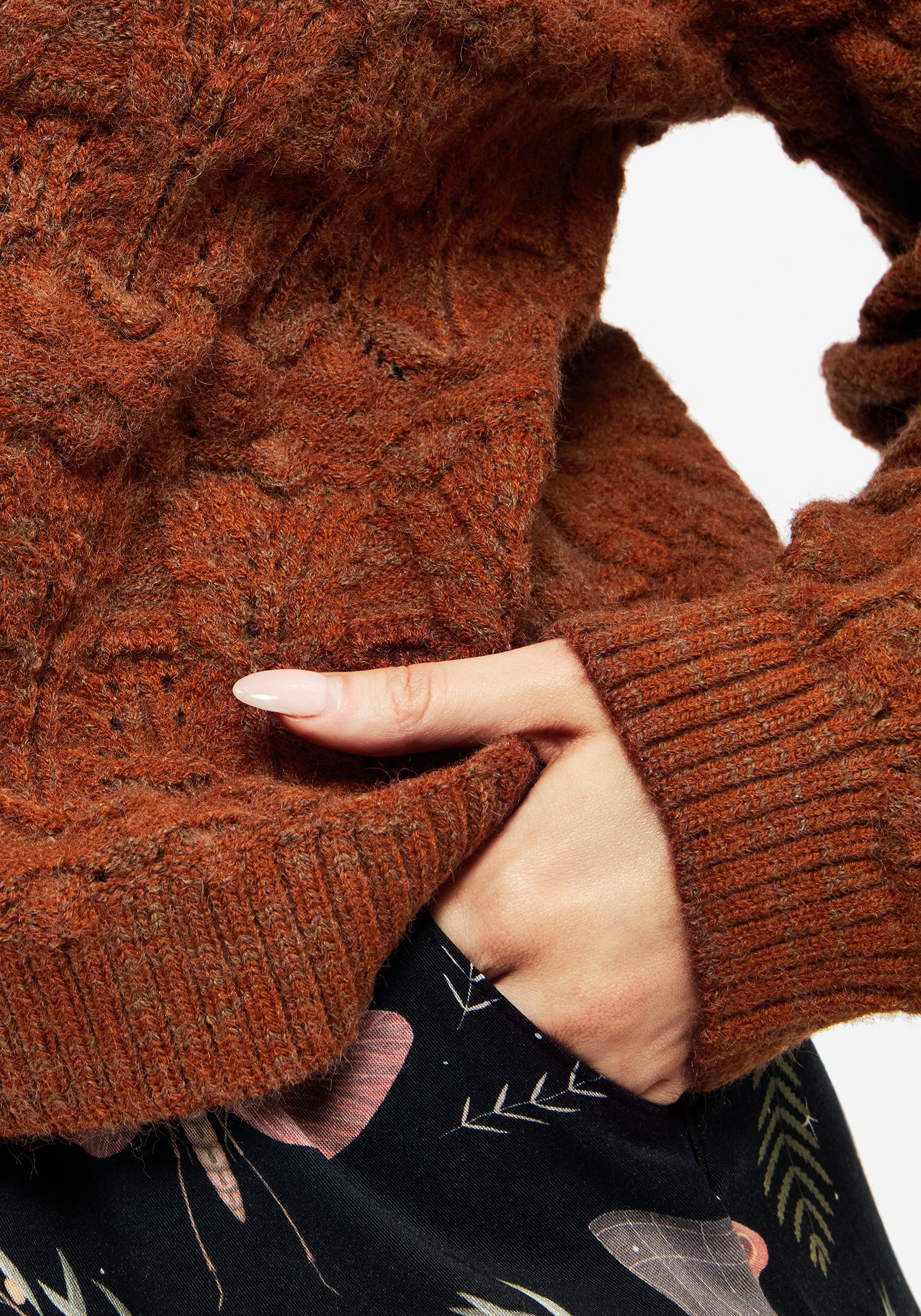 Cadmium Pointelle Knit Cardigan - Image 6