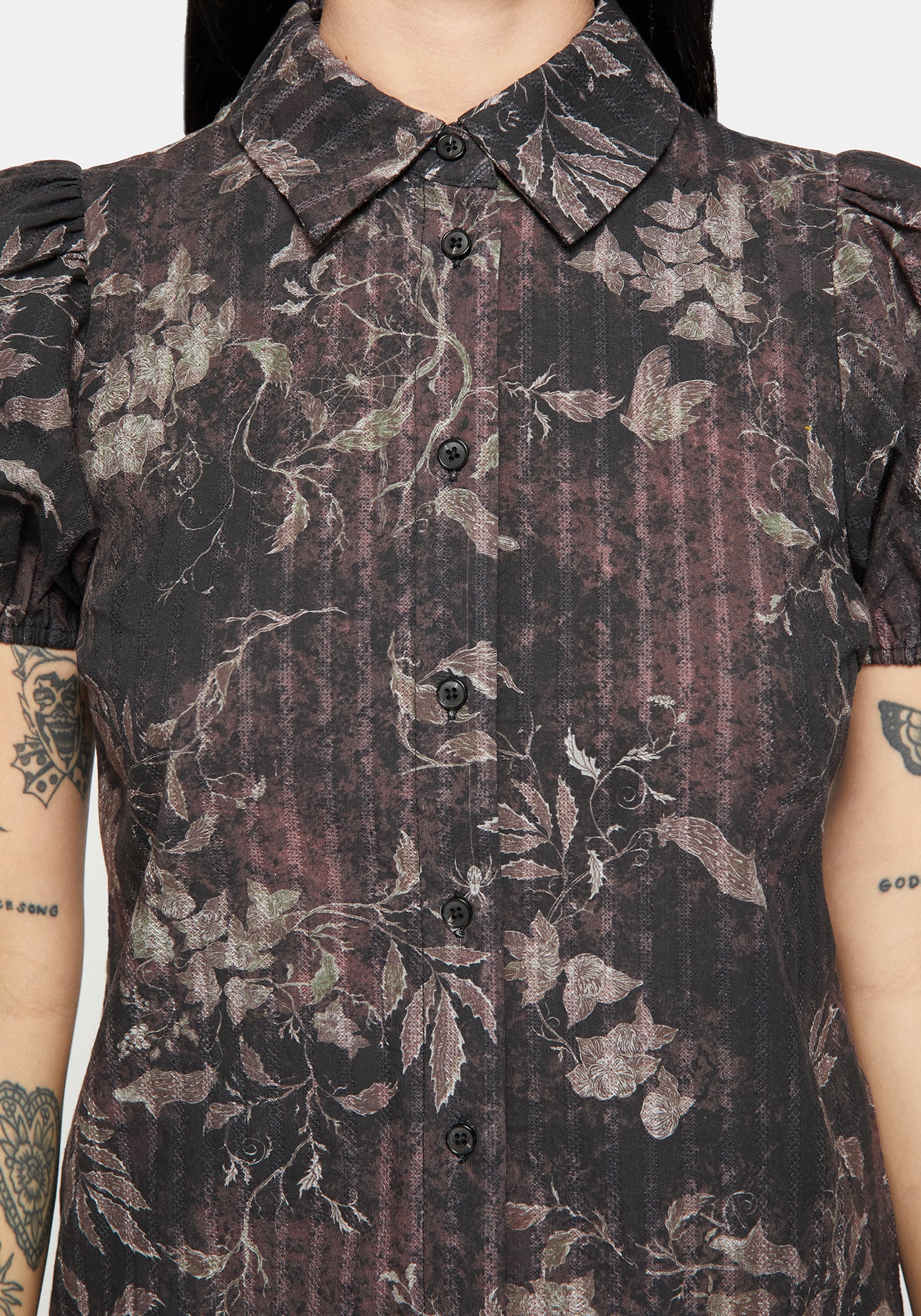 Caelis Print Puff Sleeve Blouse - Image 2