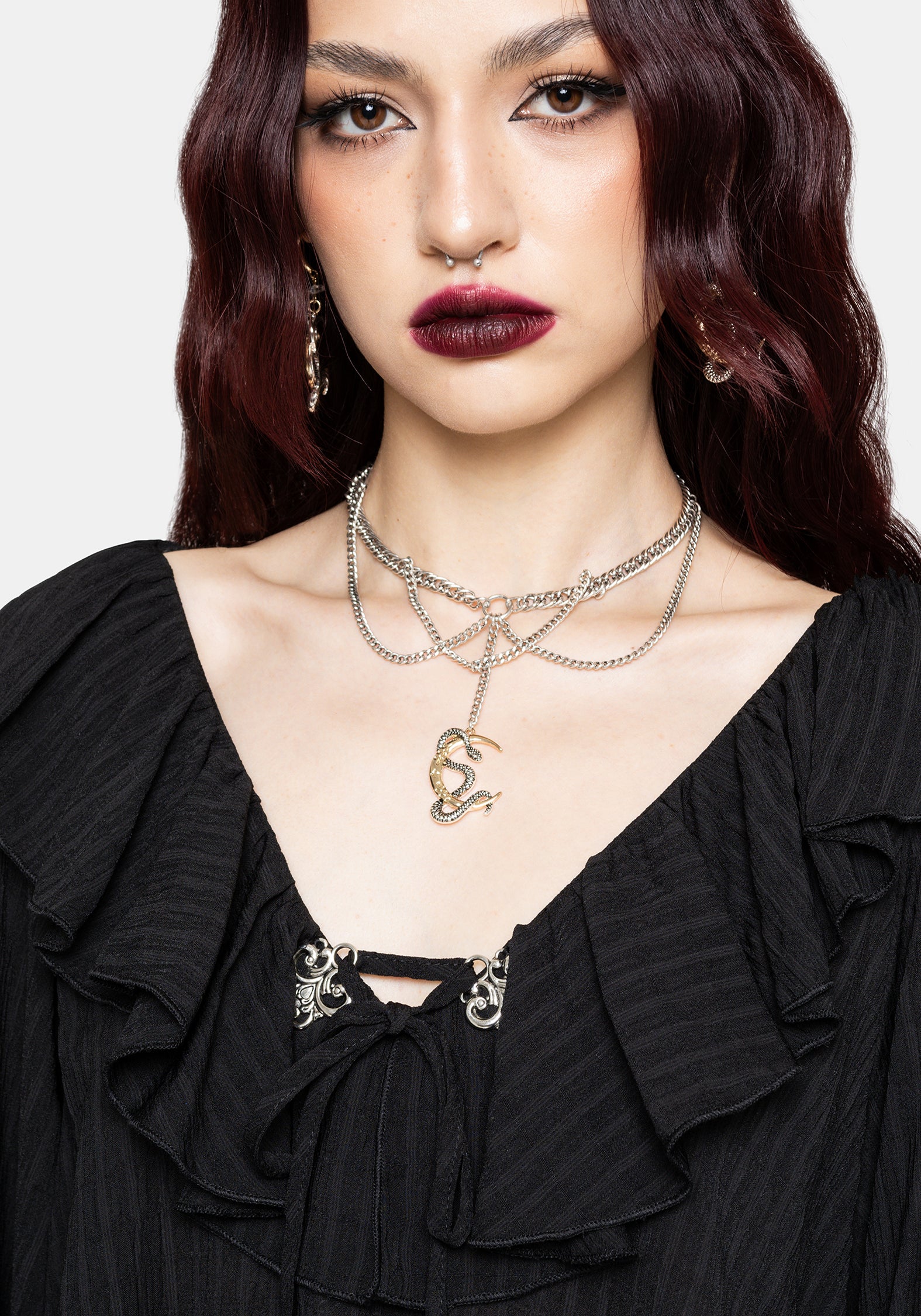 Cassidy Crinkle Sleeve Lace Up Blouse - Image 3