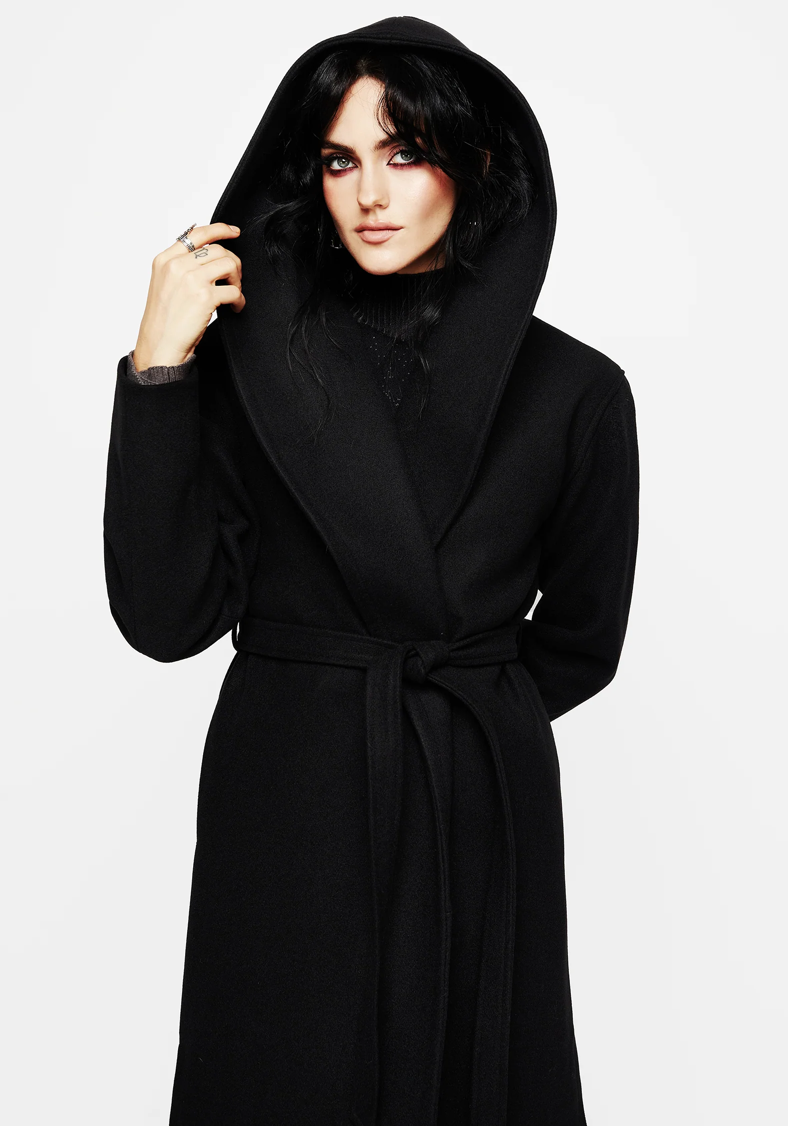 Catacomb Hooded Belted Coat - Image 6