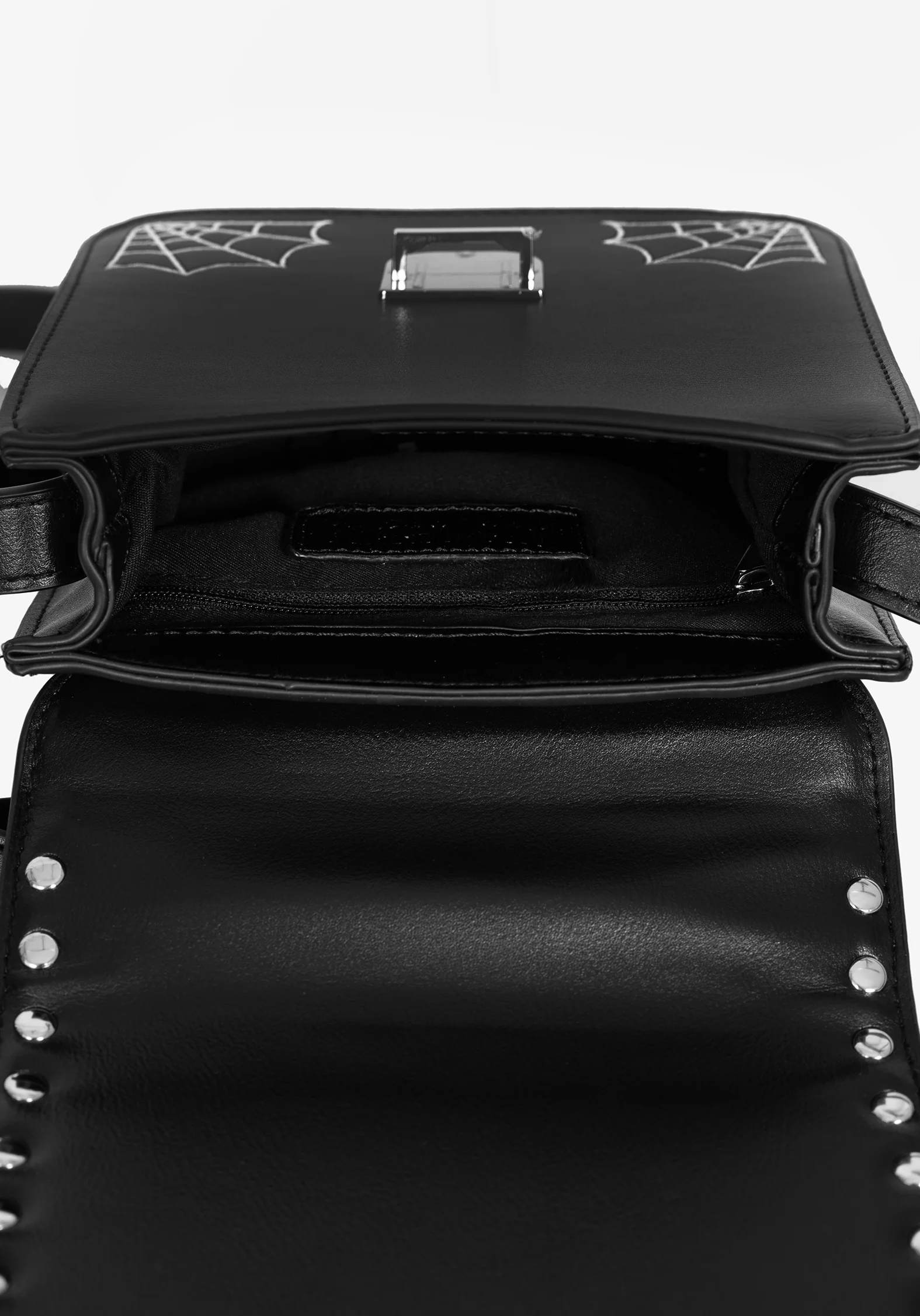 Catch Feelings Crossbody Satchel Bag - Black - Image 13