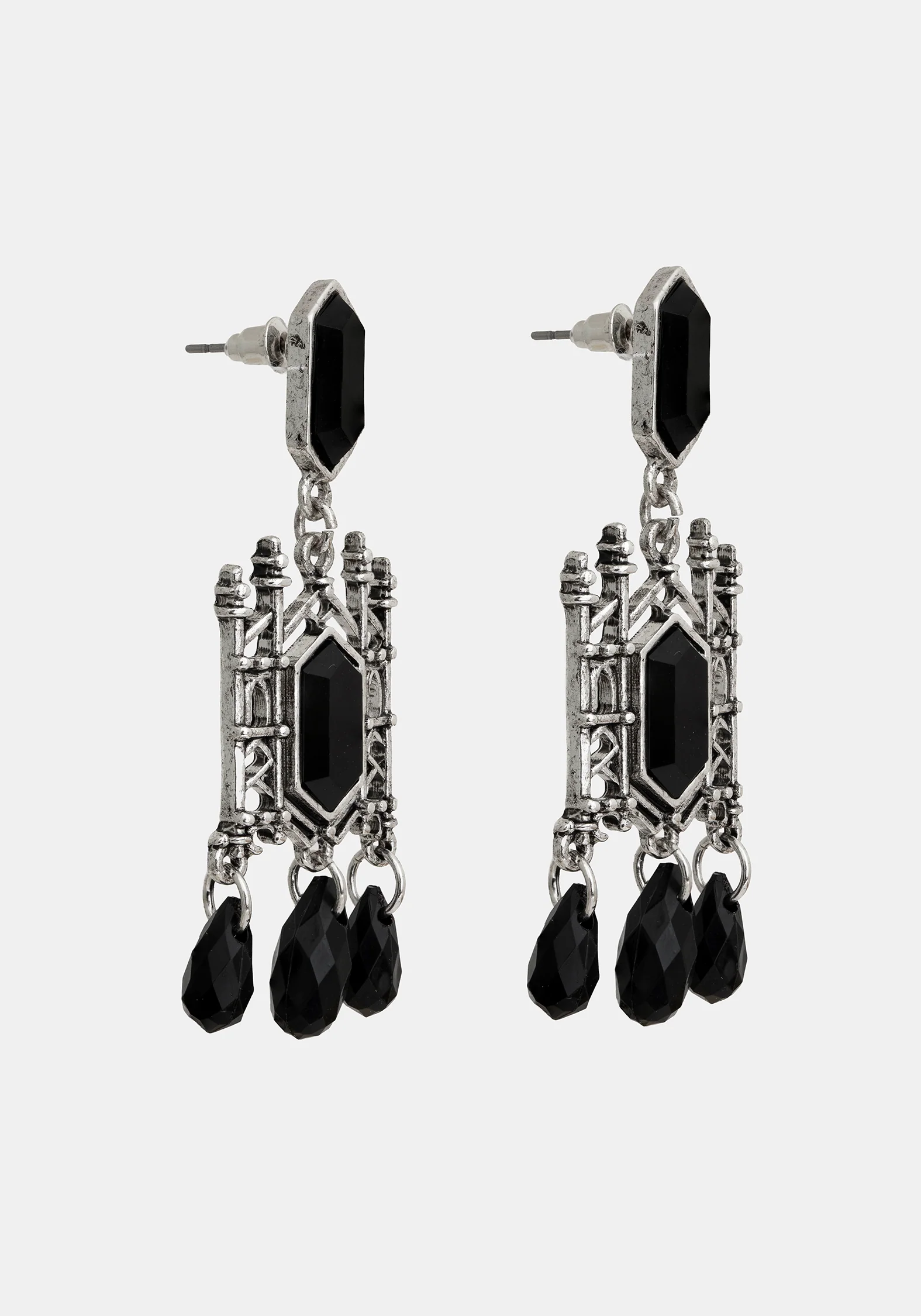 Cathedral Stone Drop Dangle Earrings - Image 3