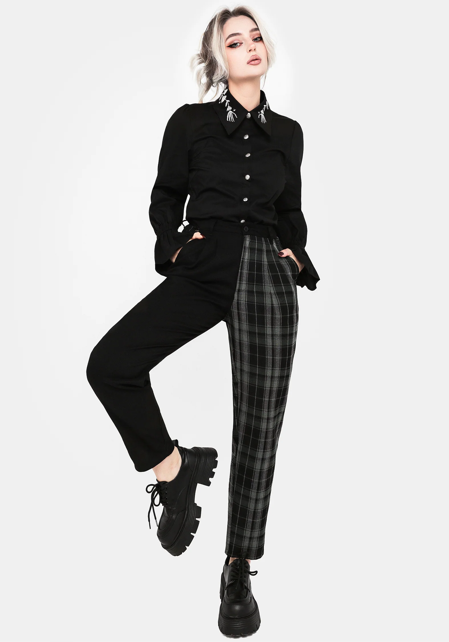 Checkmate High Waist Tapered Trousers - Image 6