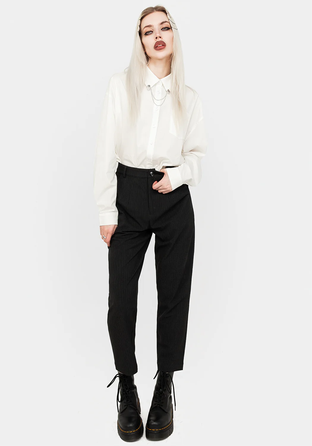 Chiromancy Collar Loose Fit Shirt - Image 6