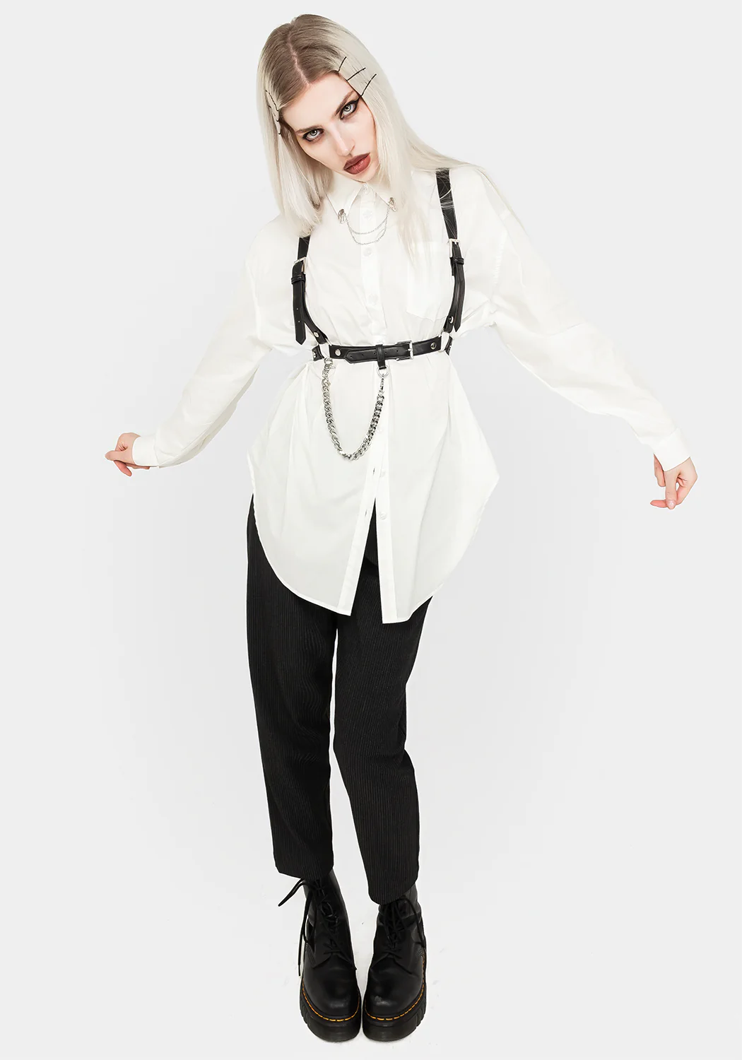 Chiromancy Collar Loose Fit Shirt - Image 8