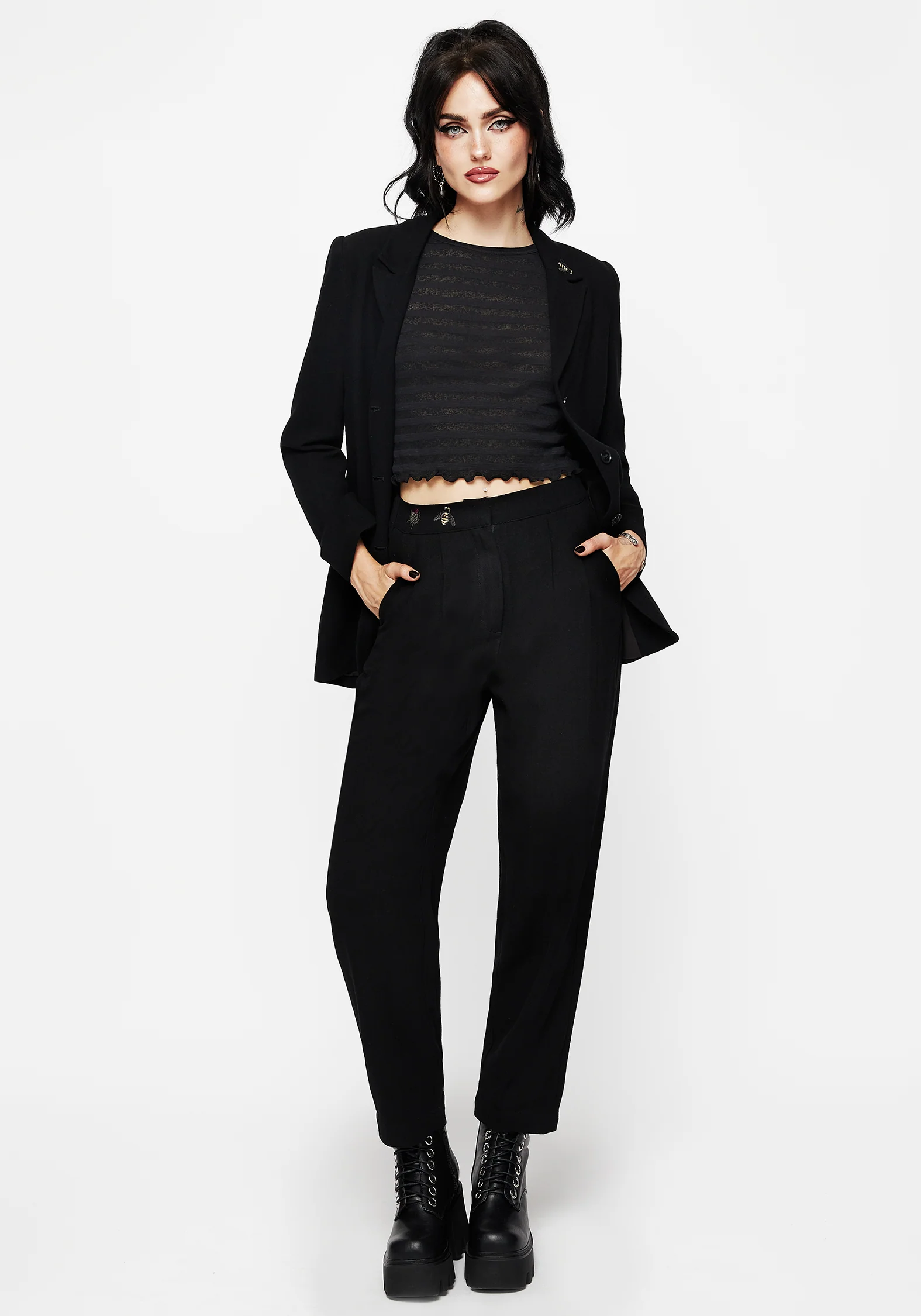Chloris Embroidered Waist Balloon Trouser - Image 5