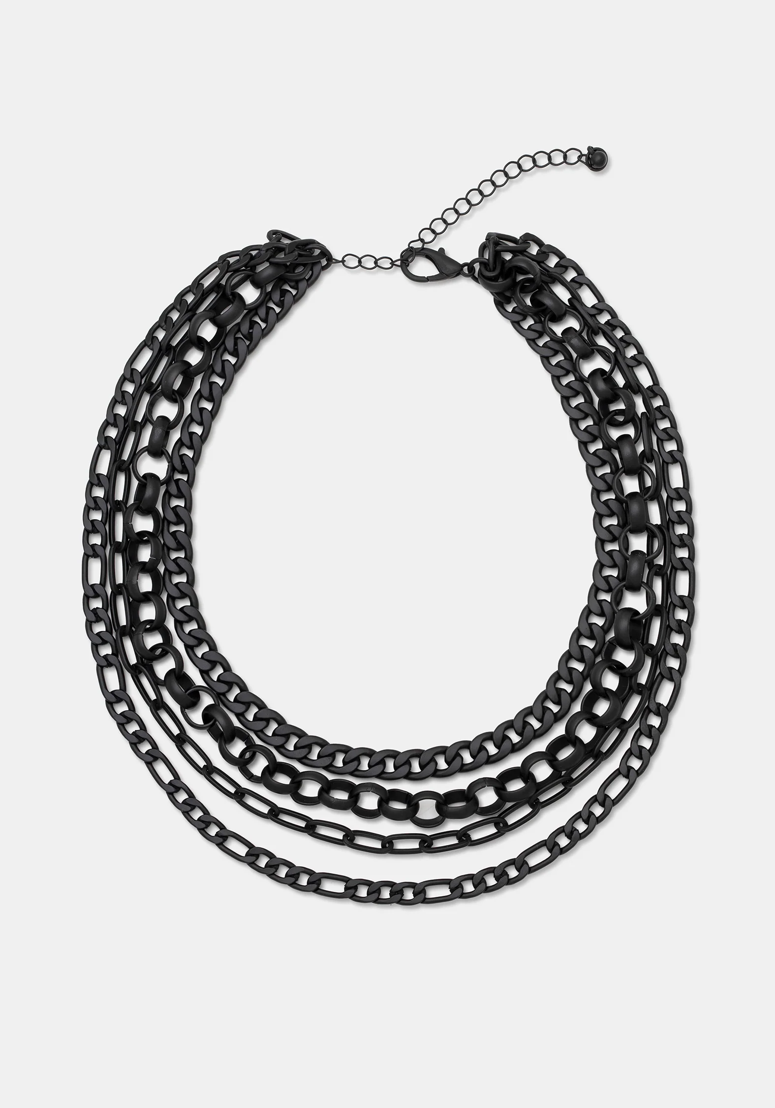 Chorx Layered Jet Chain Necklace - Image 6