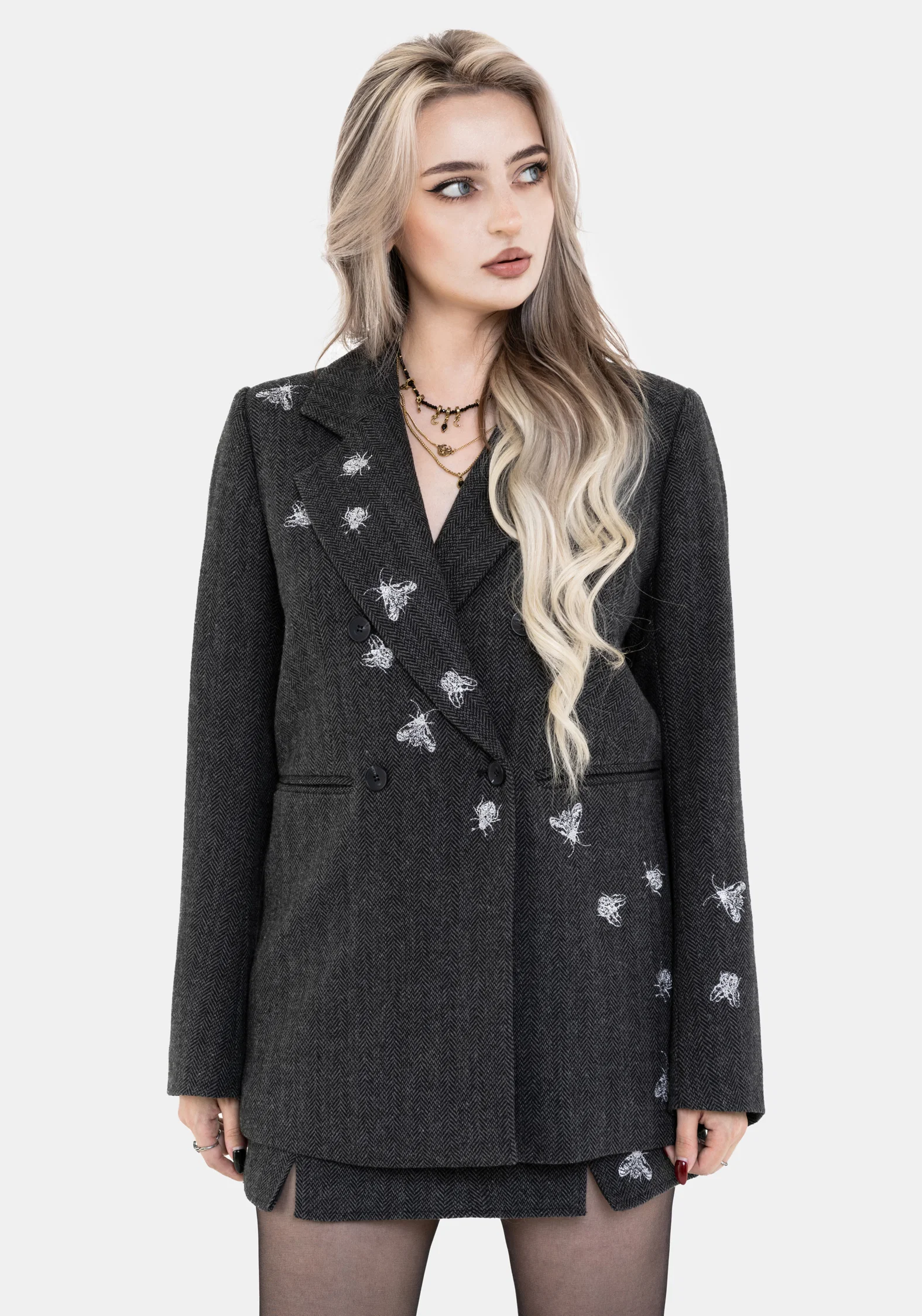 Chrysina Beetle Sequin Embellished Relaxed Blazer - Image 9