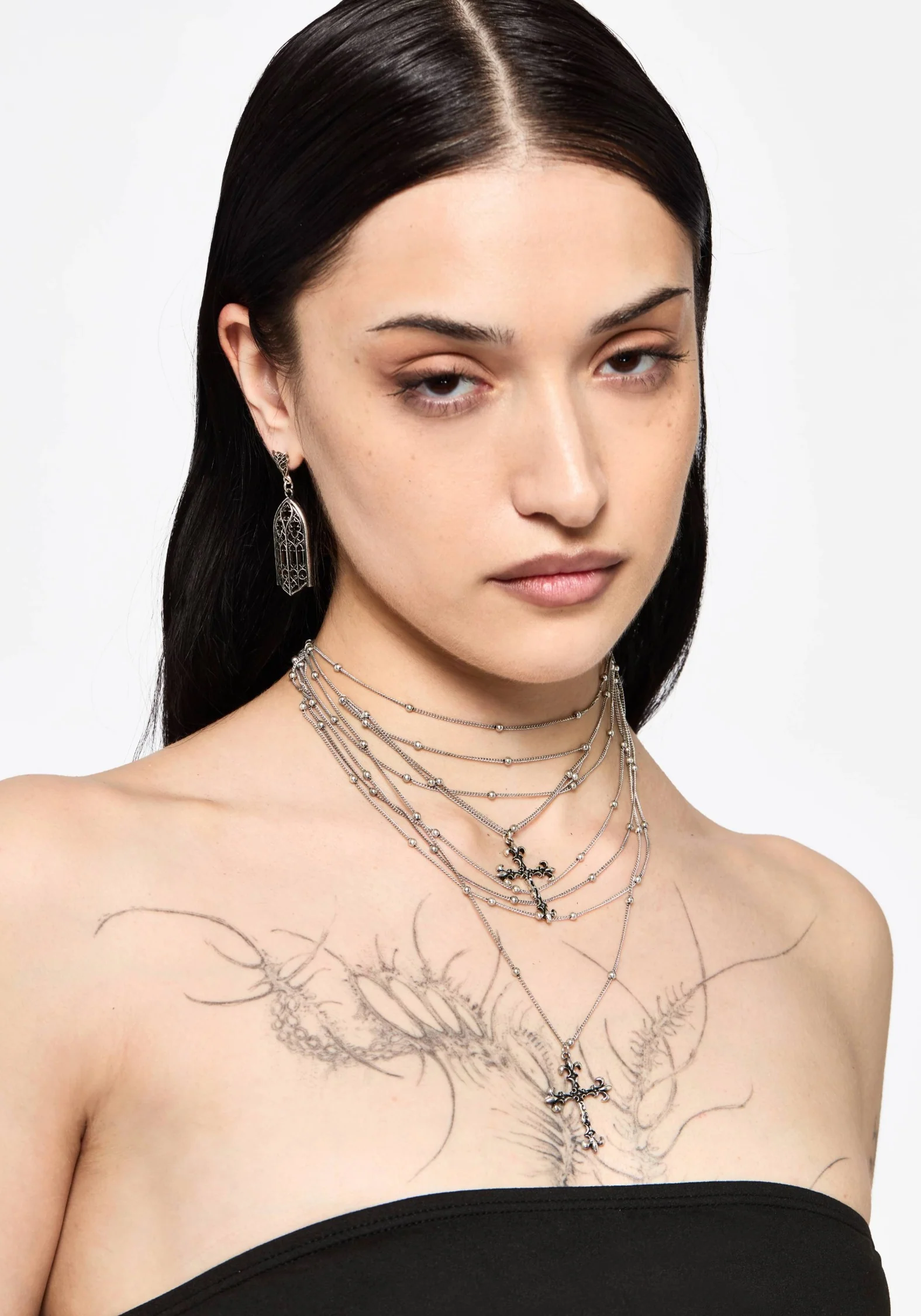 Chryx Layered Cross Necklace - Image 2