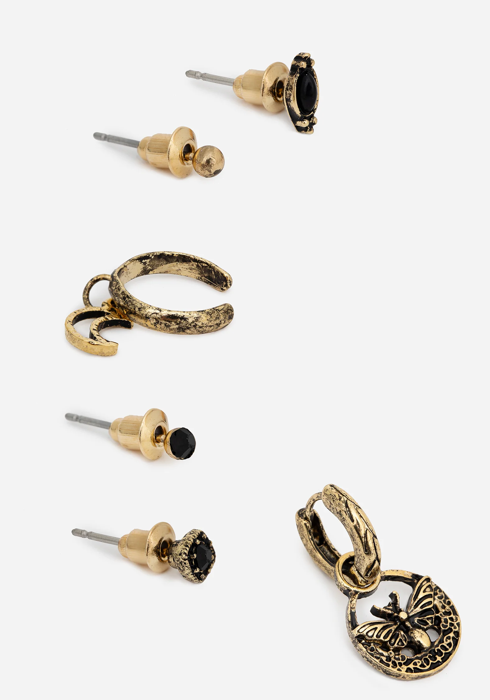 Ciela Moon Moth Earring Set - Image 4