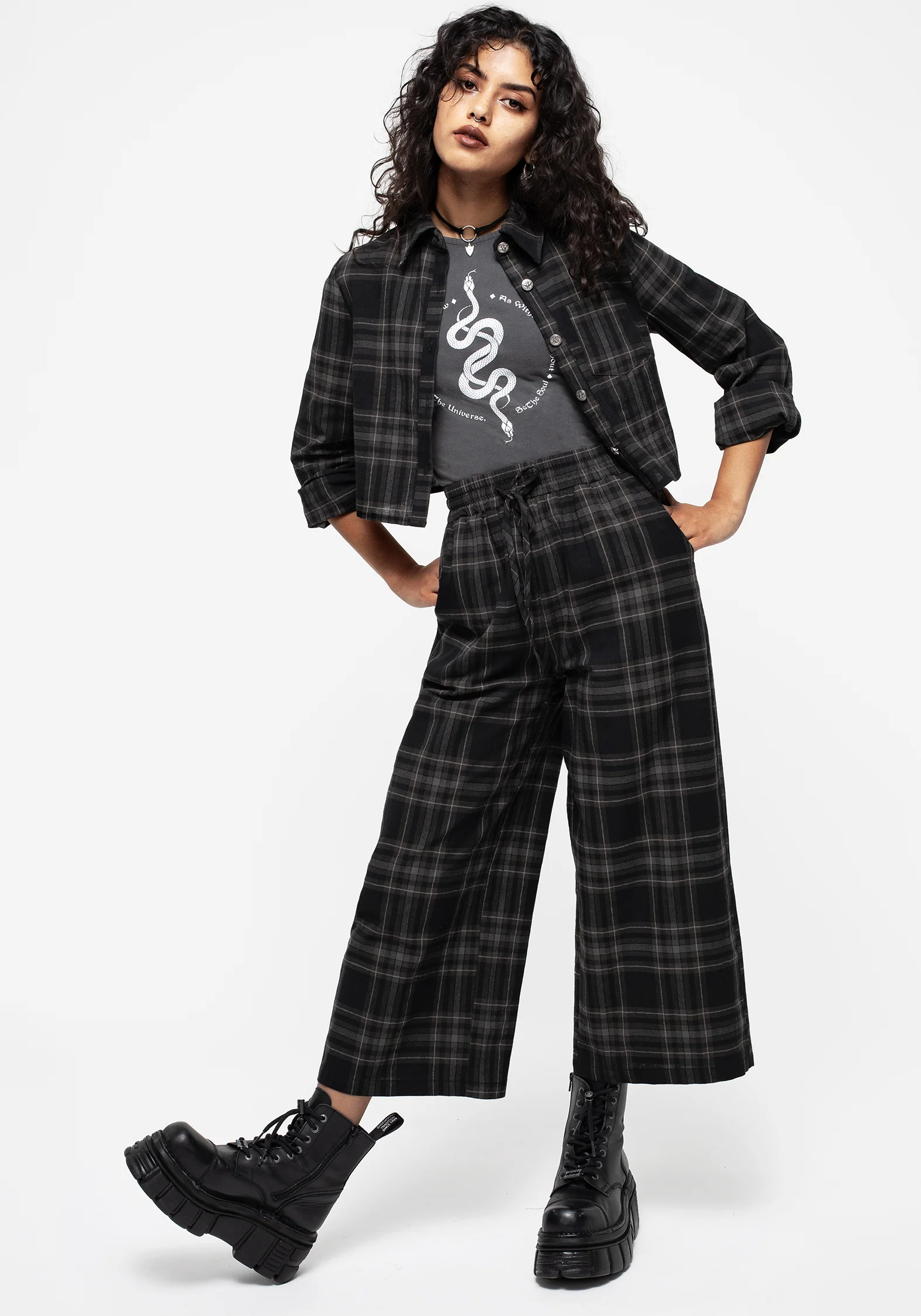 Clover Check Crop Trousers - Image 5
