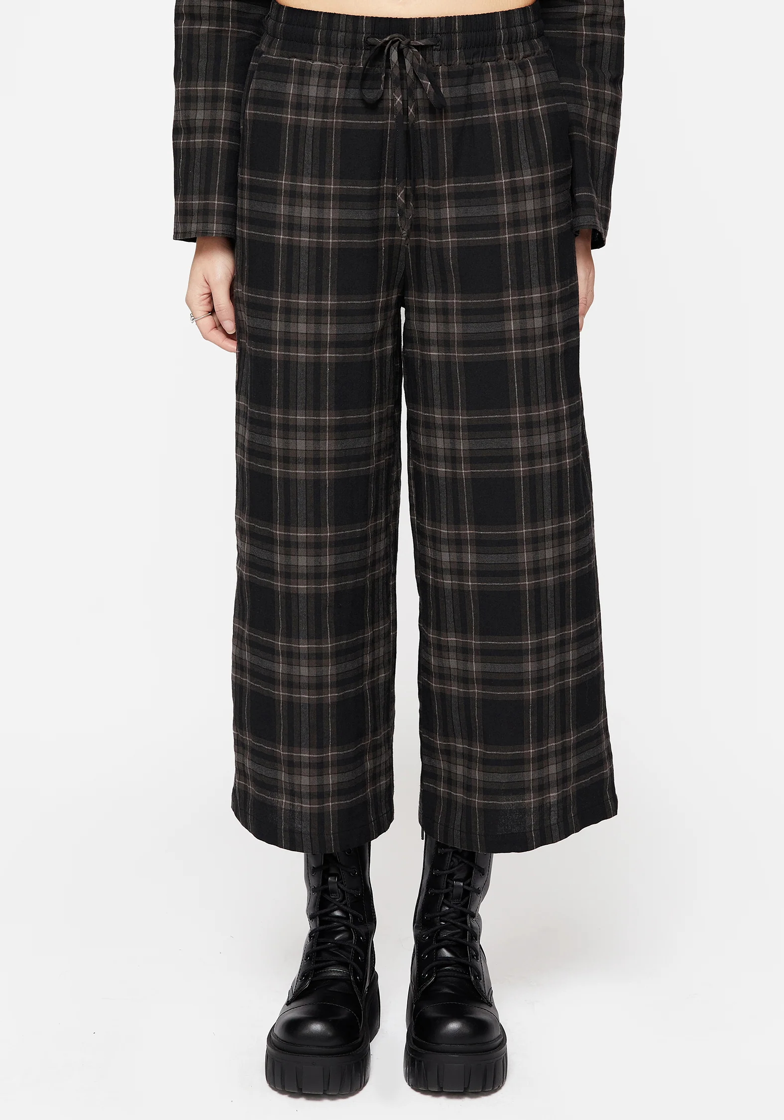 Clover Check Crop Trousers - Image 9