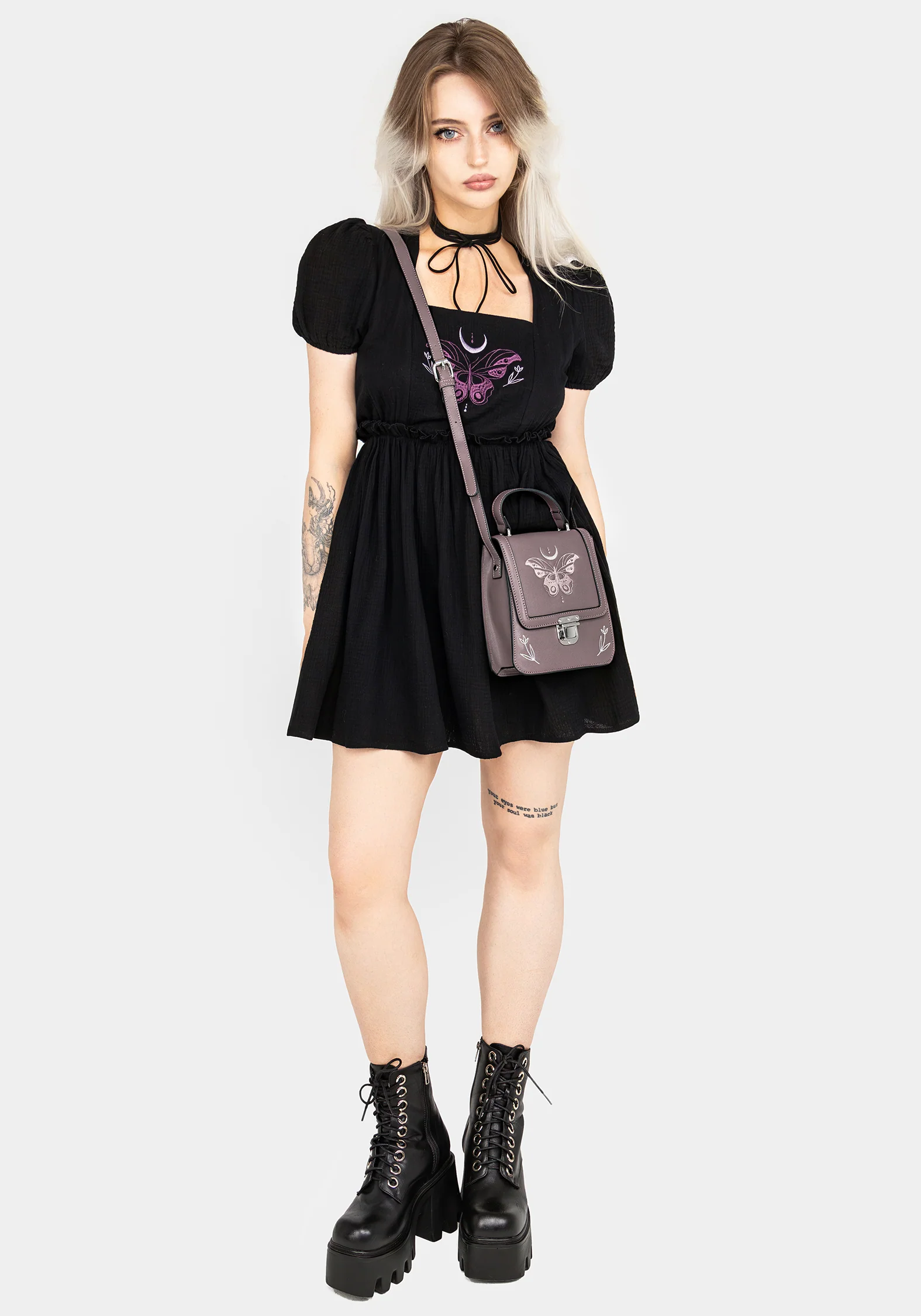 Cocoon Butterfly Crossbody Mini Satchel Bag - Image 8