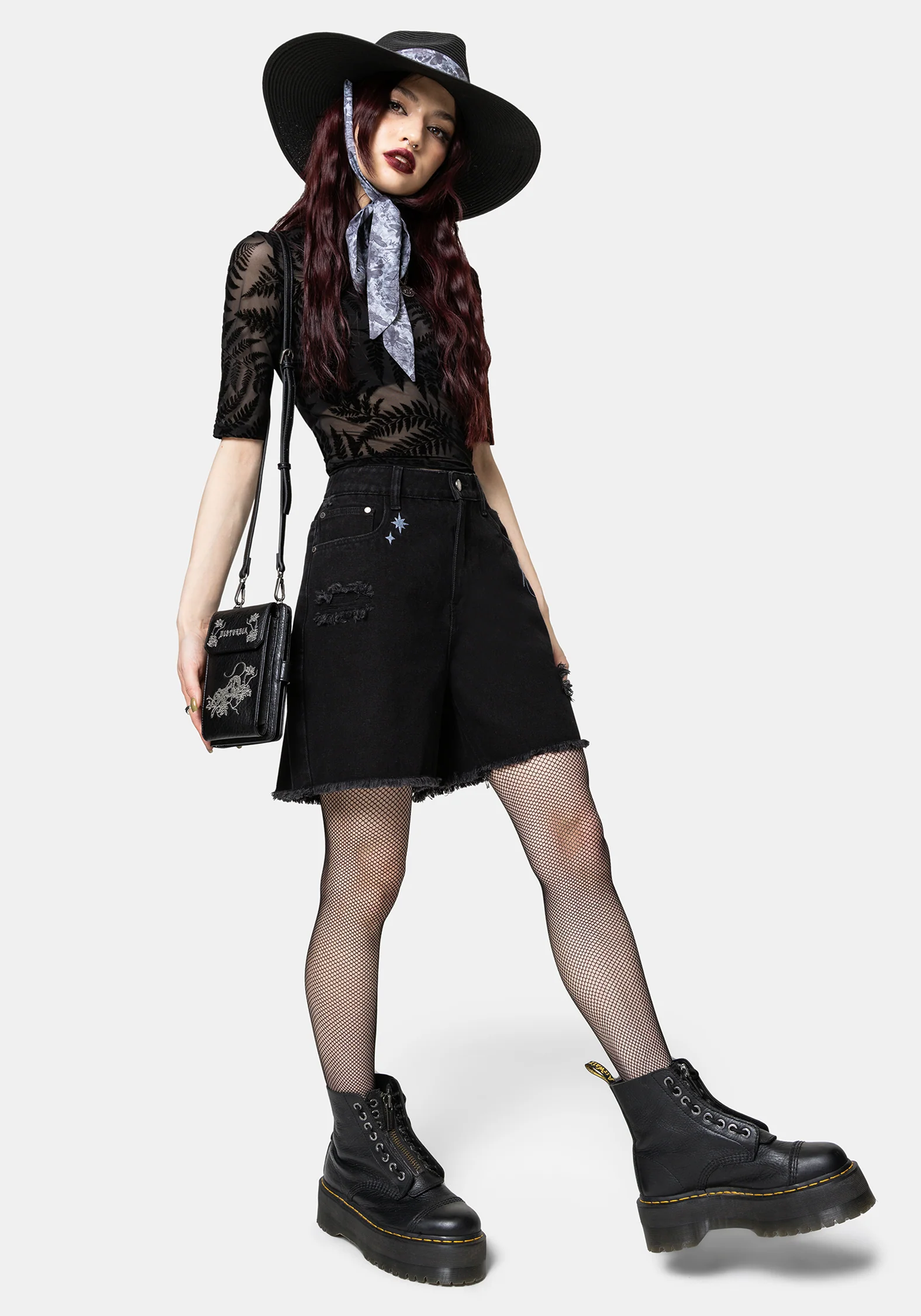Colette Rat Embroidered Crossbody Phone Bag - Image 8
