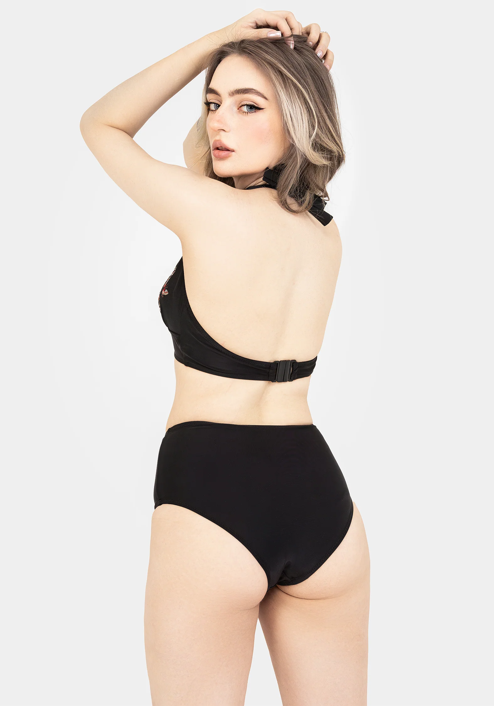 Copia Floral Embroidered Halter Bikini Top - Image 3
