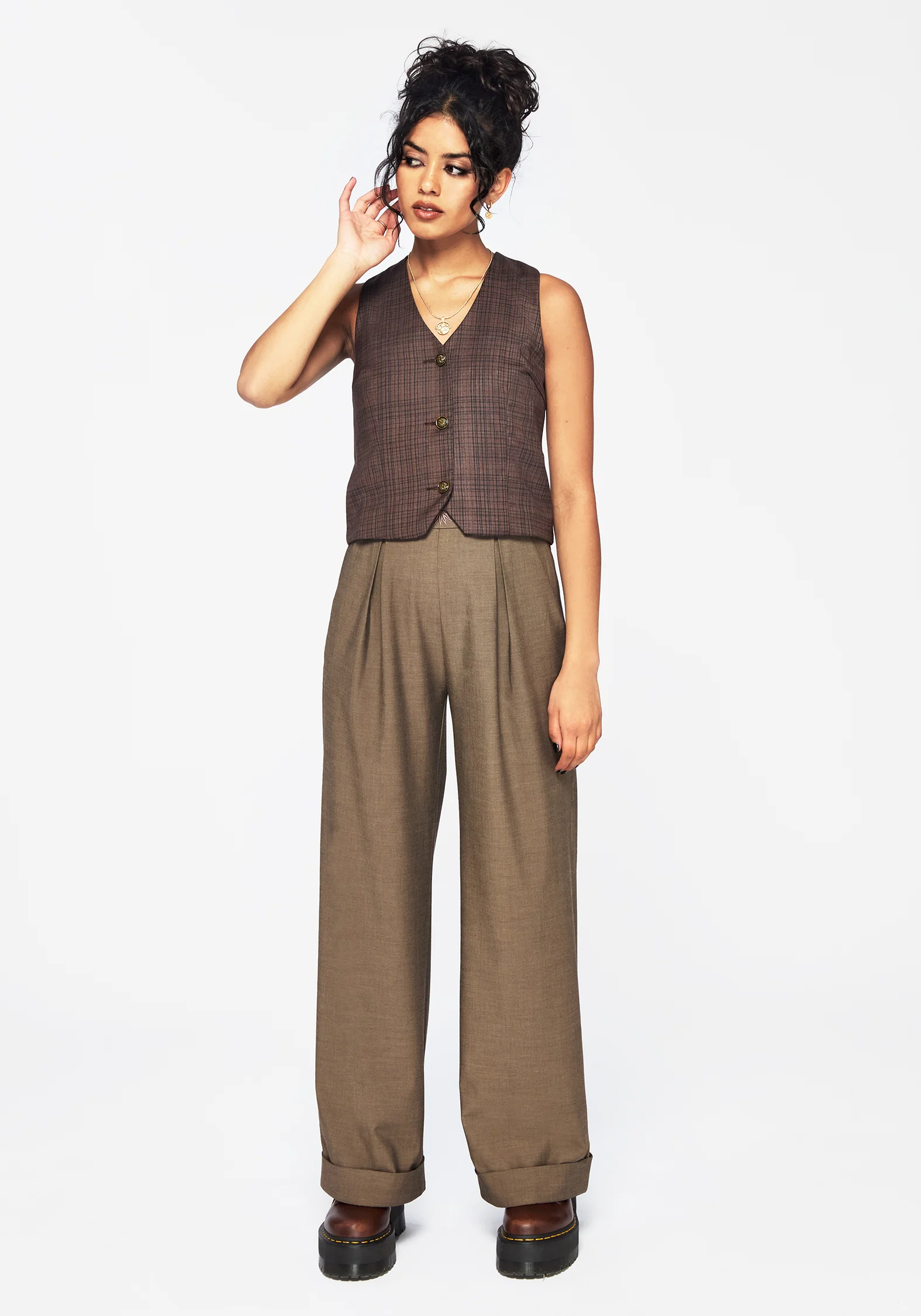 Corbin Check Tailored Waistcoat - Image 4