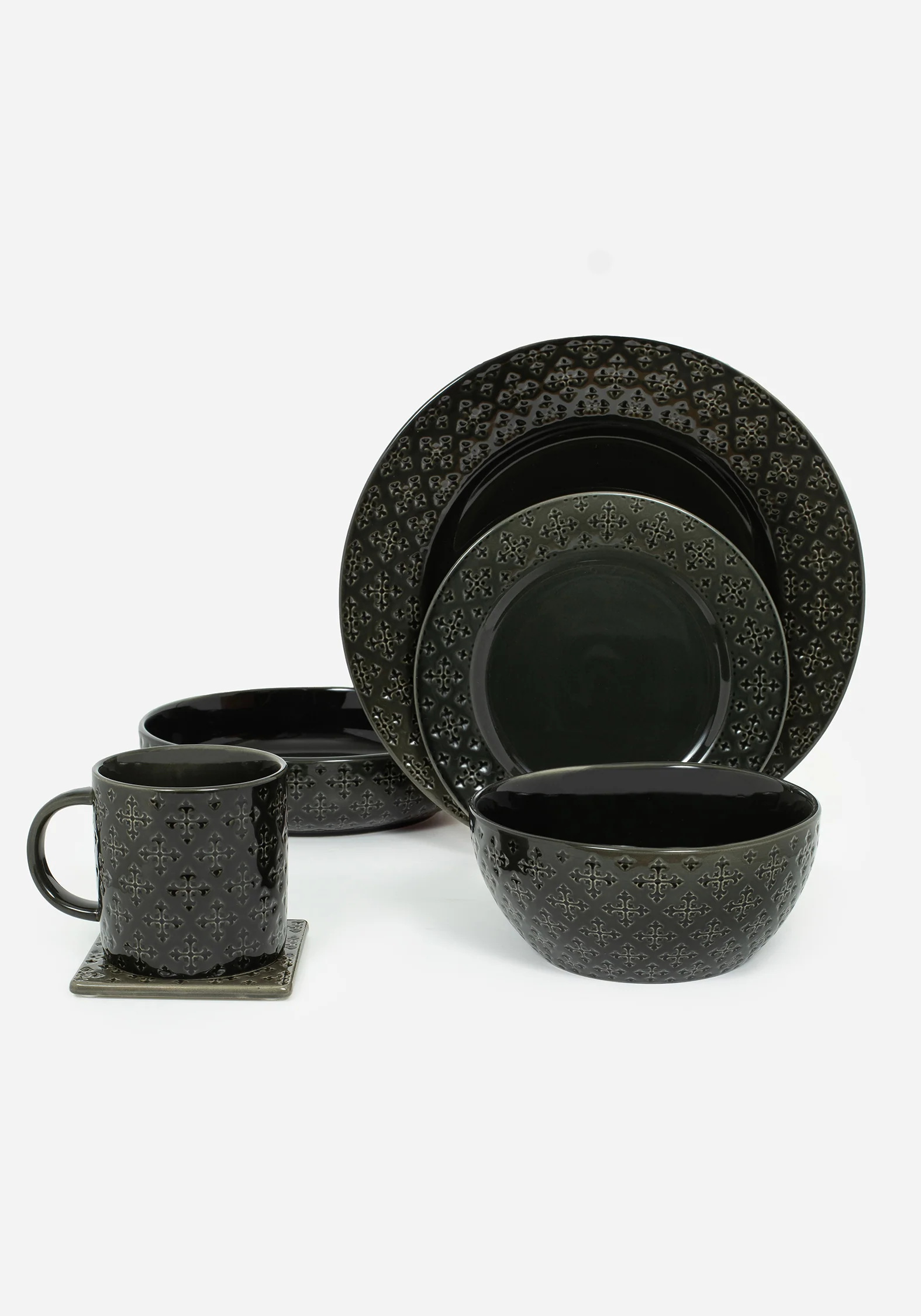 Crux Debossed Ombre Bowl (4 Piece Set) - Image 6