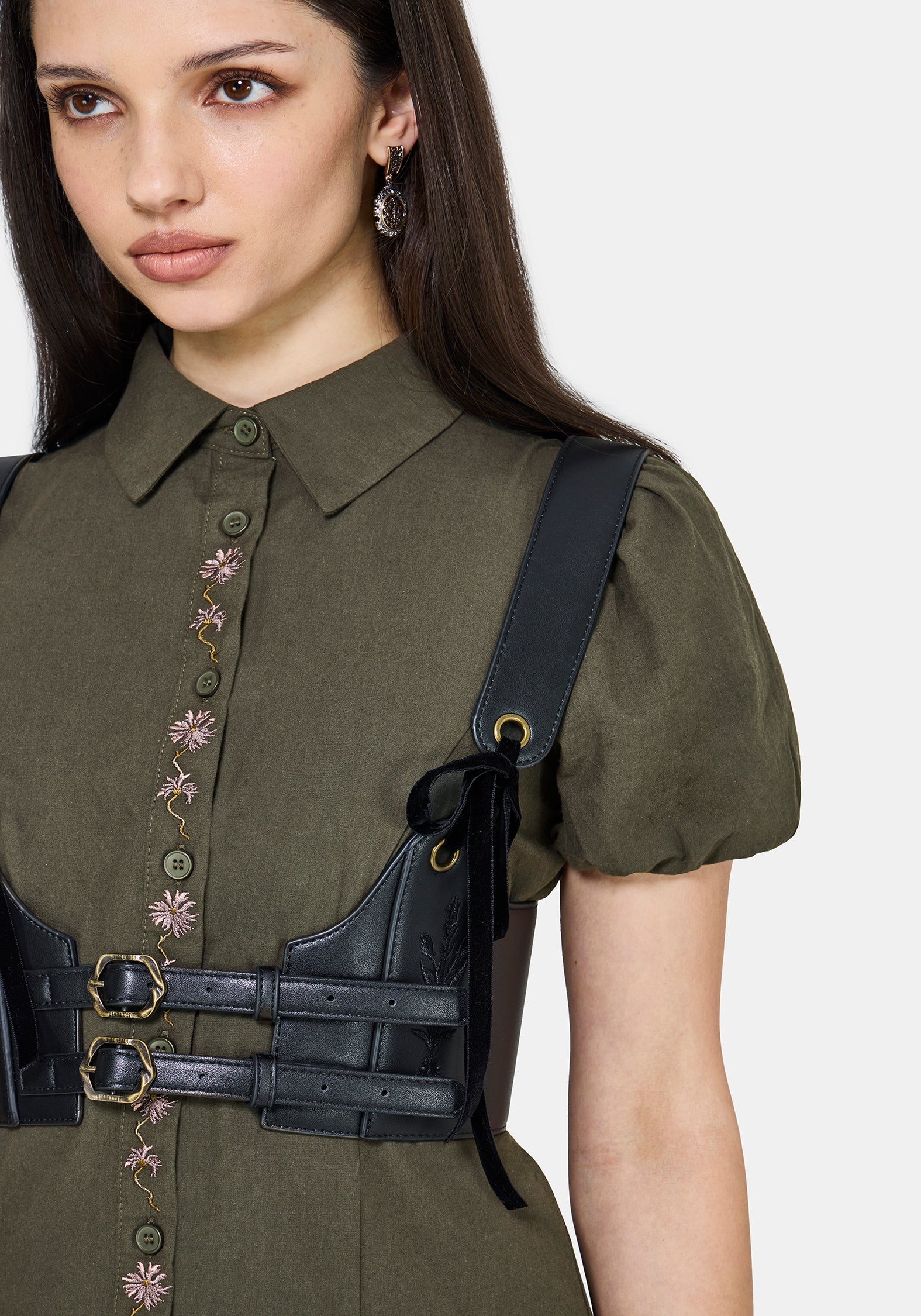 Cybele Embroidered Tie Front Harness - Image 7
