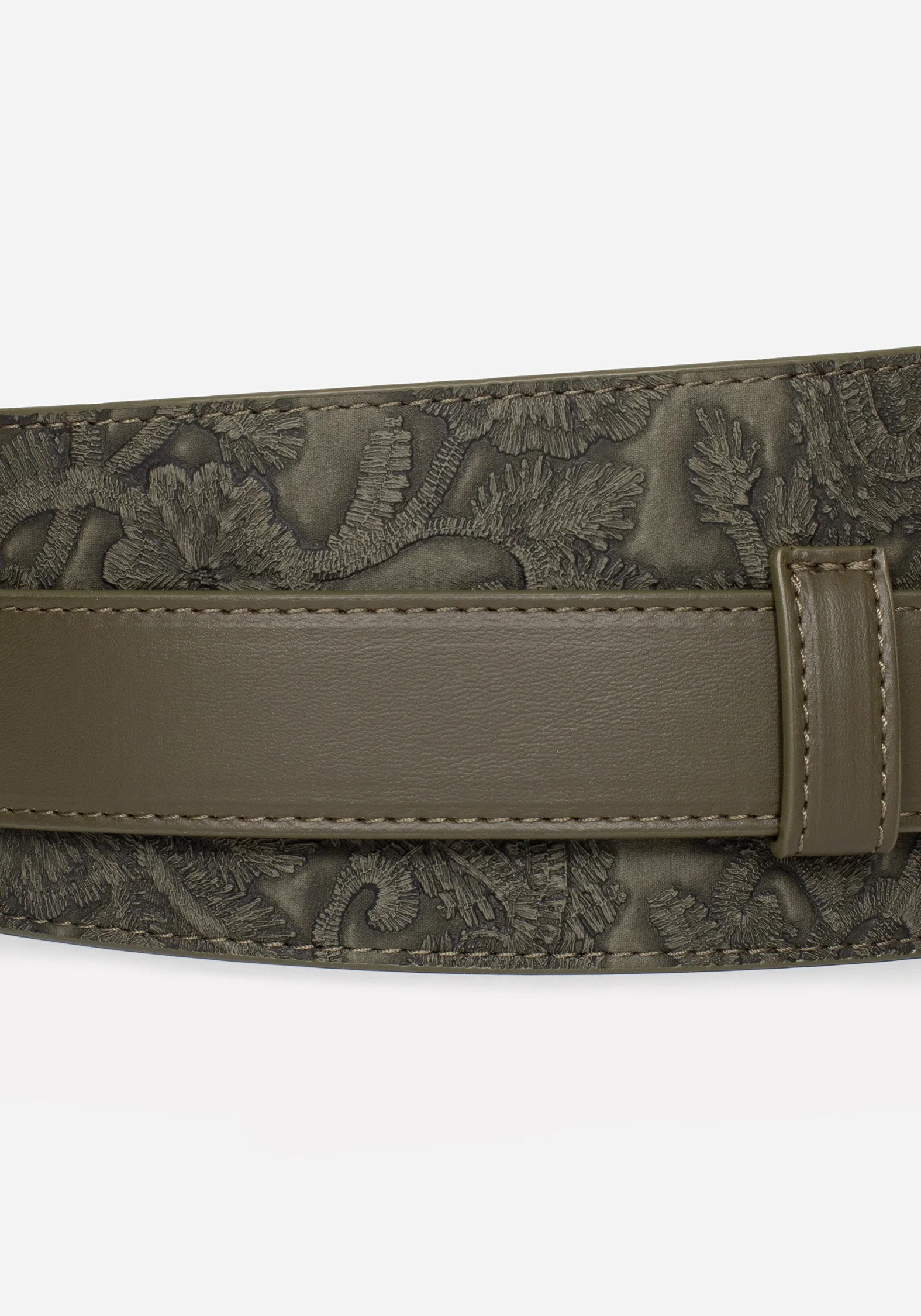 Cypress Paisley Debossed Buckled Waist Belt - Image 10