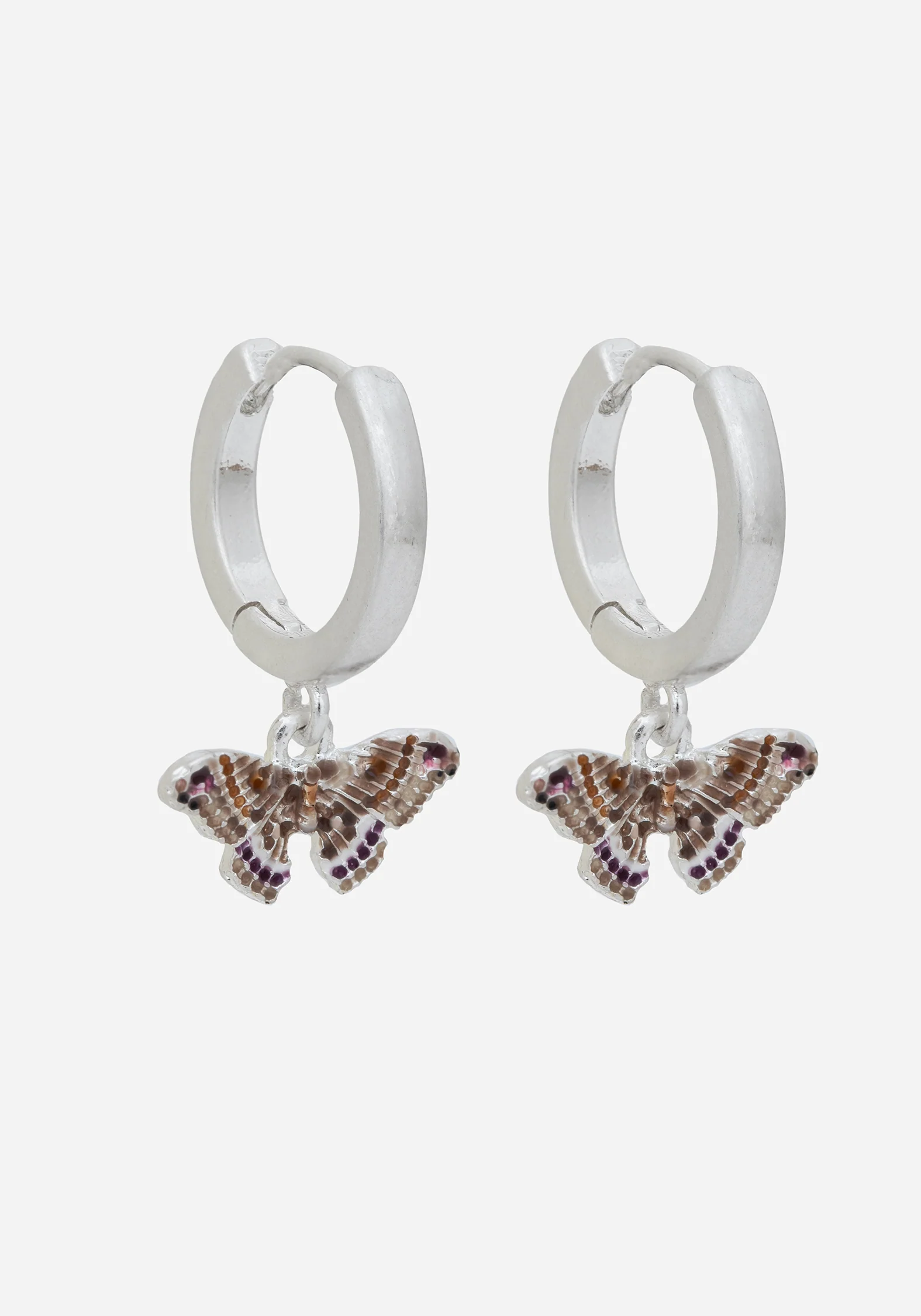 Cyrus Moth Charm Hoop Earrings - Image 3