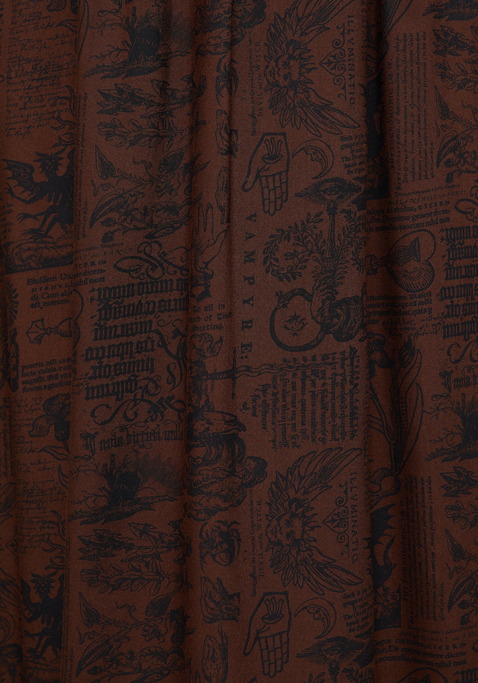 Daemonologie Woodcut Print Midaxi Skirt - Image 2